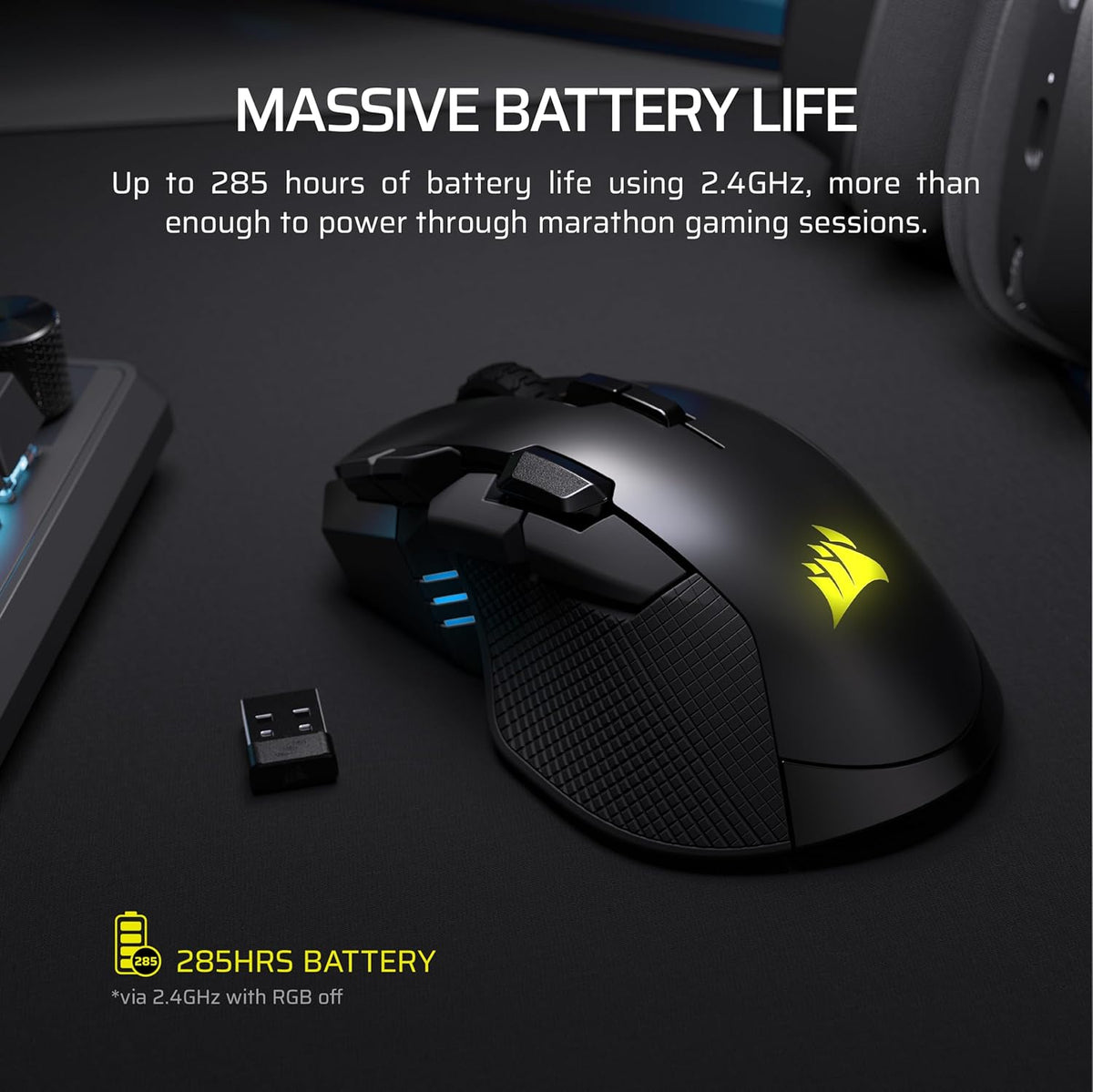 Corsair IRONCLAW WIRELESS SE (2026) Gaming Mouse – Black