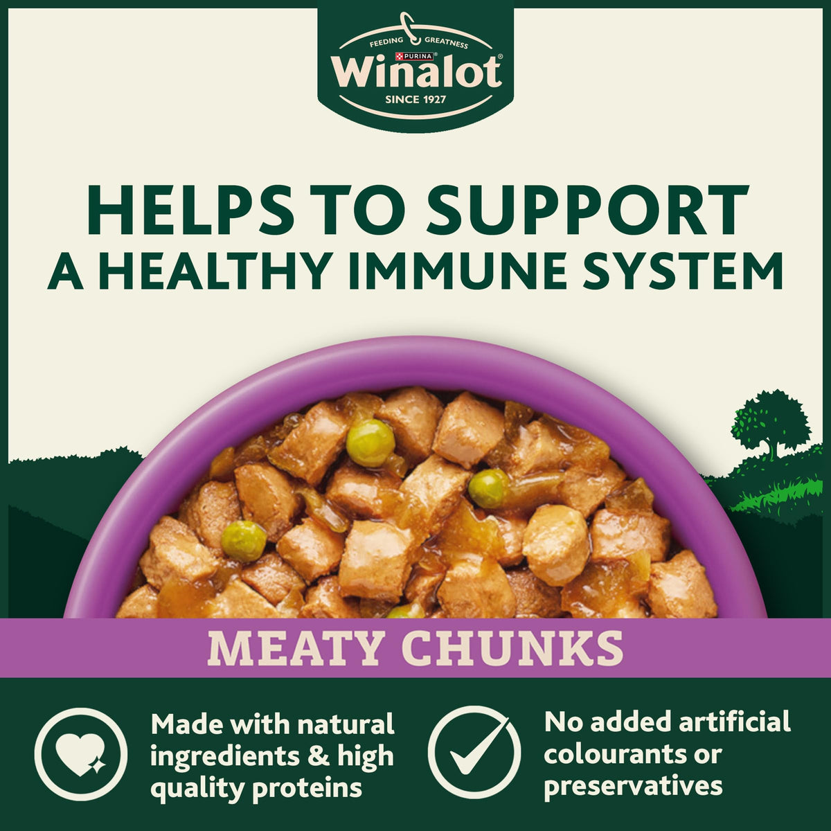 WINALOT Sunday Dinner Mixed in Gravy Wet Dog Food Pouches 40x100g
