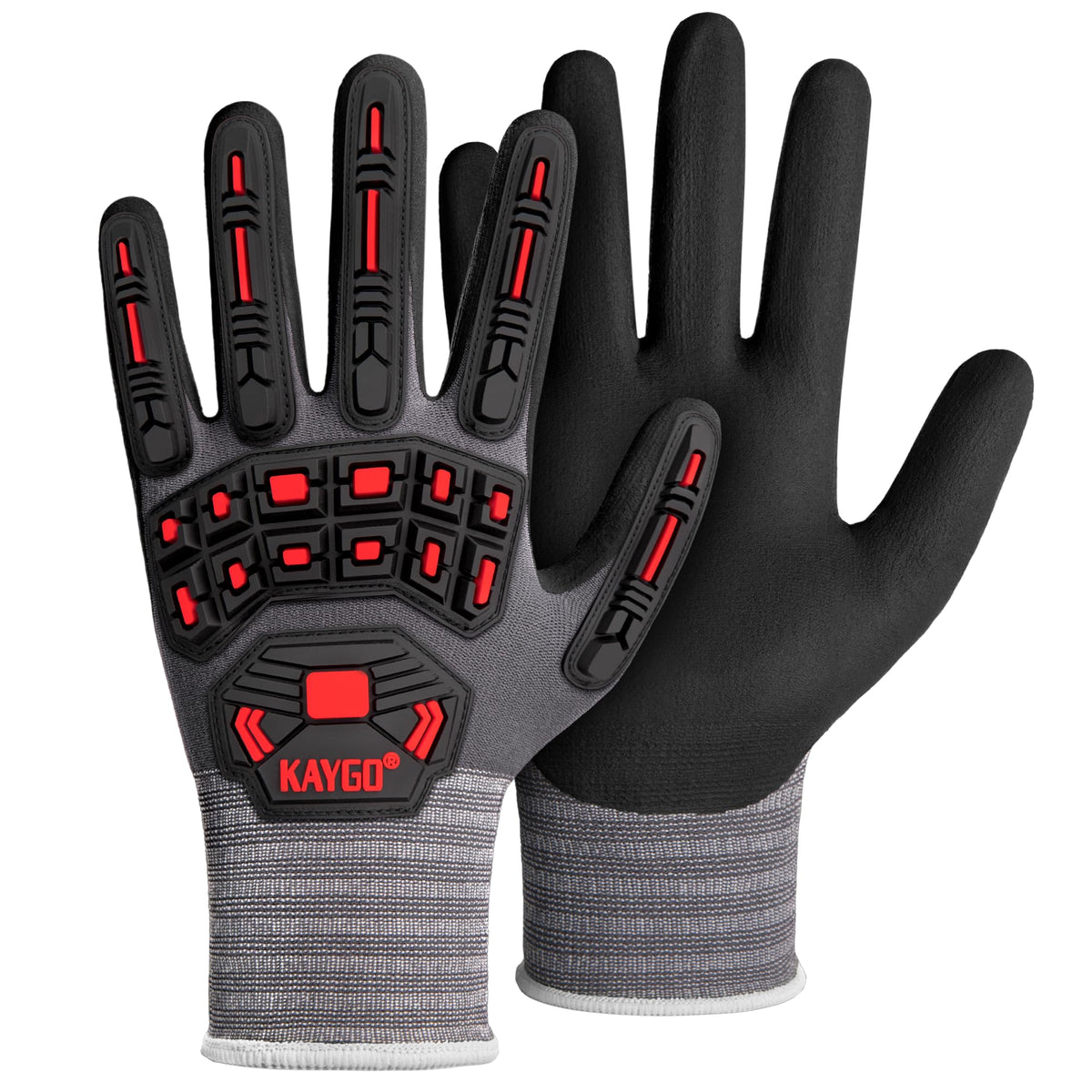KAYGO Safety Work Gloves MicroFoam Nitrile Coated 12 Pairs, KG18NB