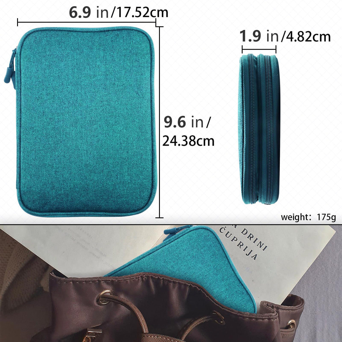Teskyer Travel Cable Organiser Bag, Travel Essential, Dark Green