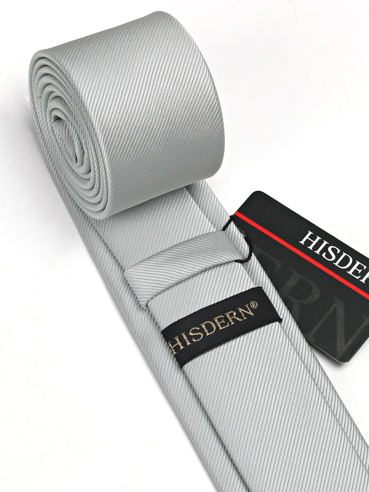 HISDERN Skinny Tie Solid Color 6cm Slim Ties for Men Wedding Classic Formal Business Necktie