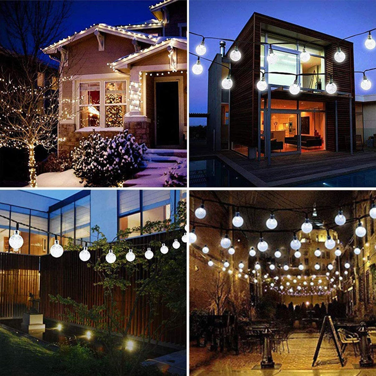 Lezonic Solar String Lights Outdoor, 50LED 7M/23Ft Solar Fairy Lights