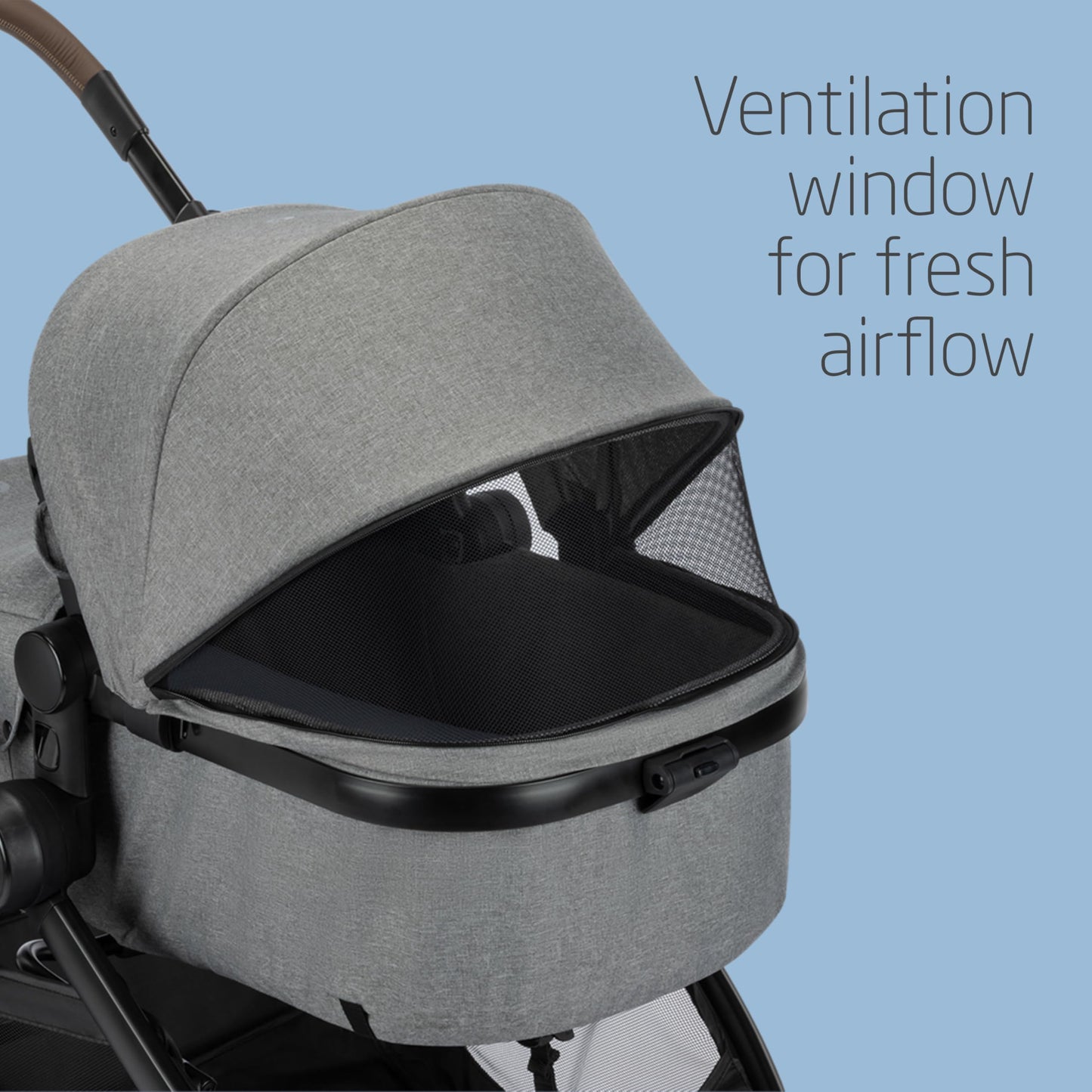 Maxi COSI Zelia Select Trio, Baby Stroller 3 in 1 with Car Seat, 0-4 Years (0-22 kg), One-Hand Fold, Compact and Reversible Pushchair Travel System, with CabrioFix S i-Size Baby Car Seat, Grey