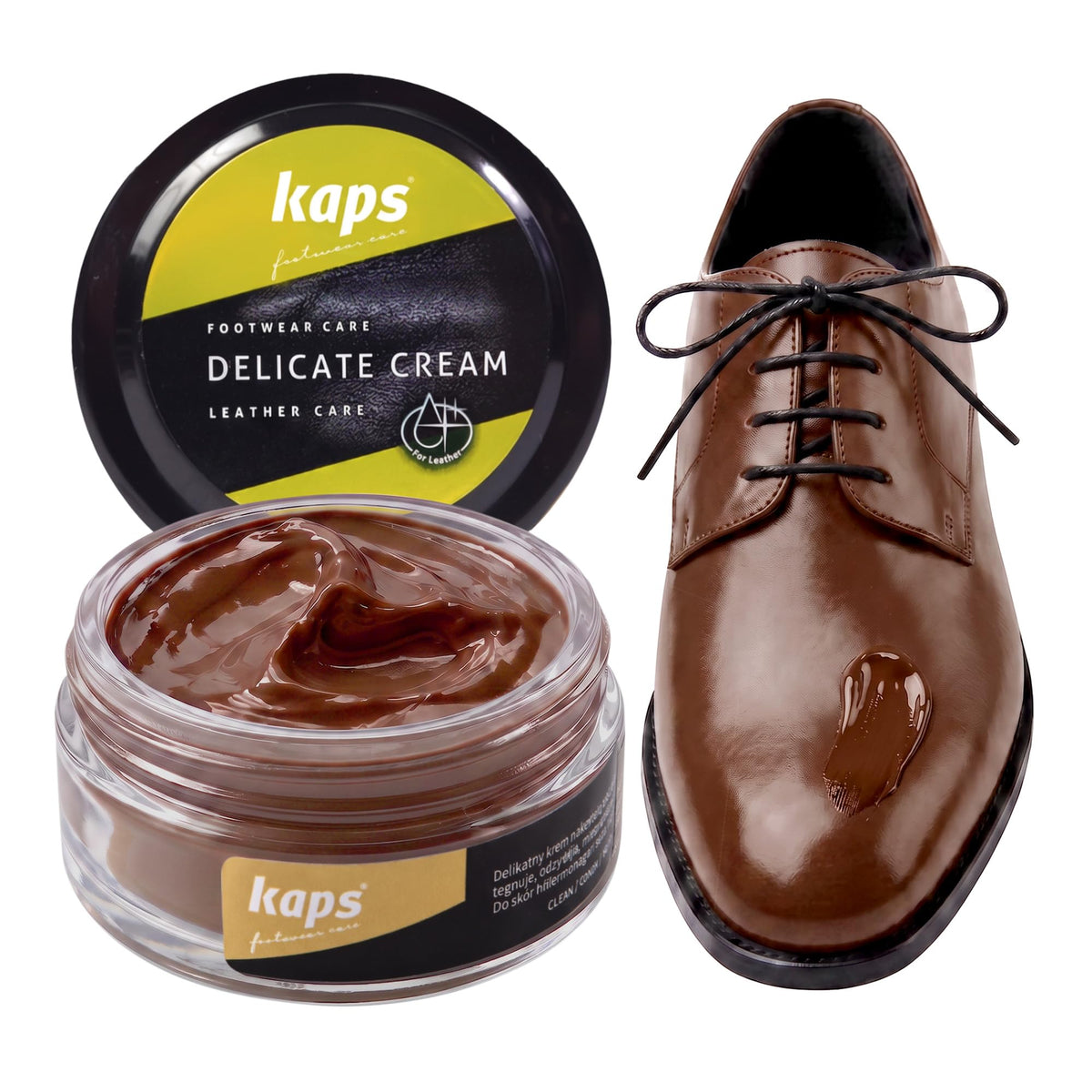 Leather Shoe Cream Polish & Conditioner, Kaps 50ml
