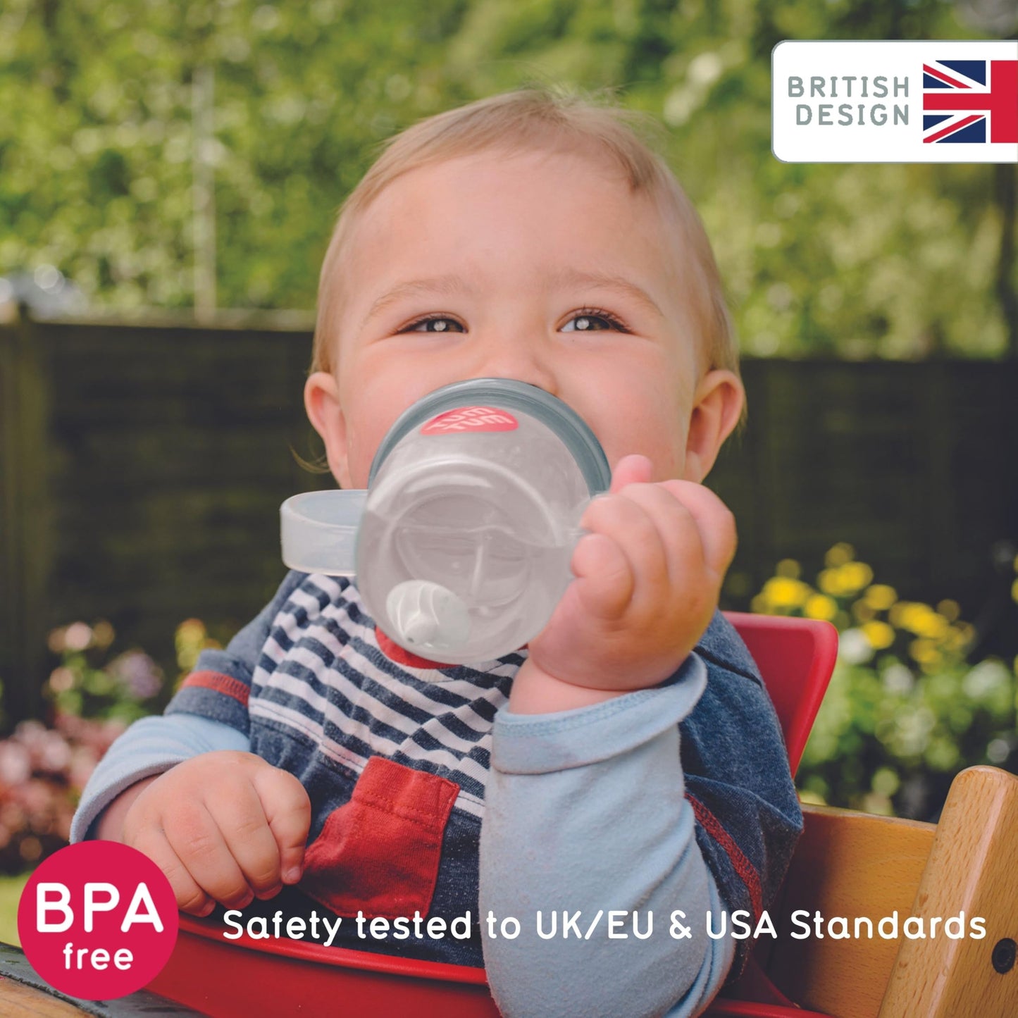 TUM TUM Tippy Up Free Flow Sippy Cup (No Valve), Sippy Cup for Toddlers, 200ml, BPA Free (Betsy Bear S3)