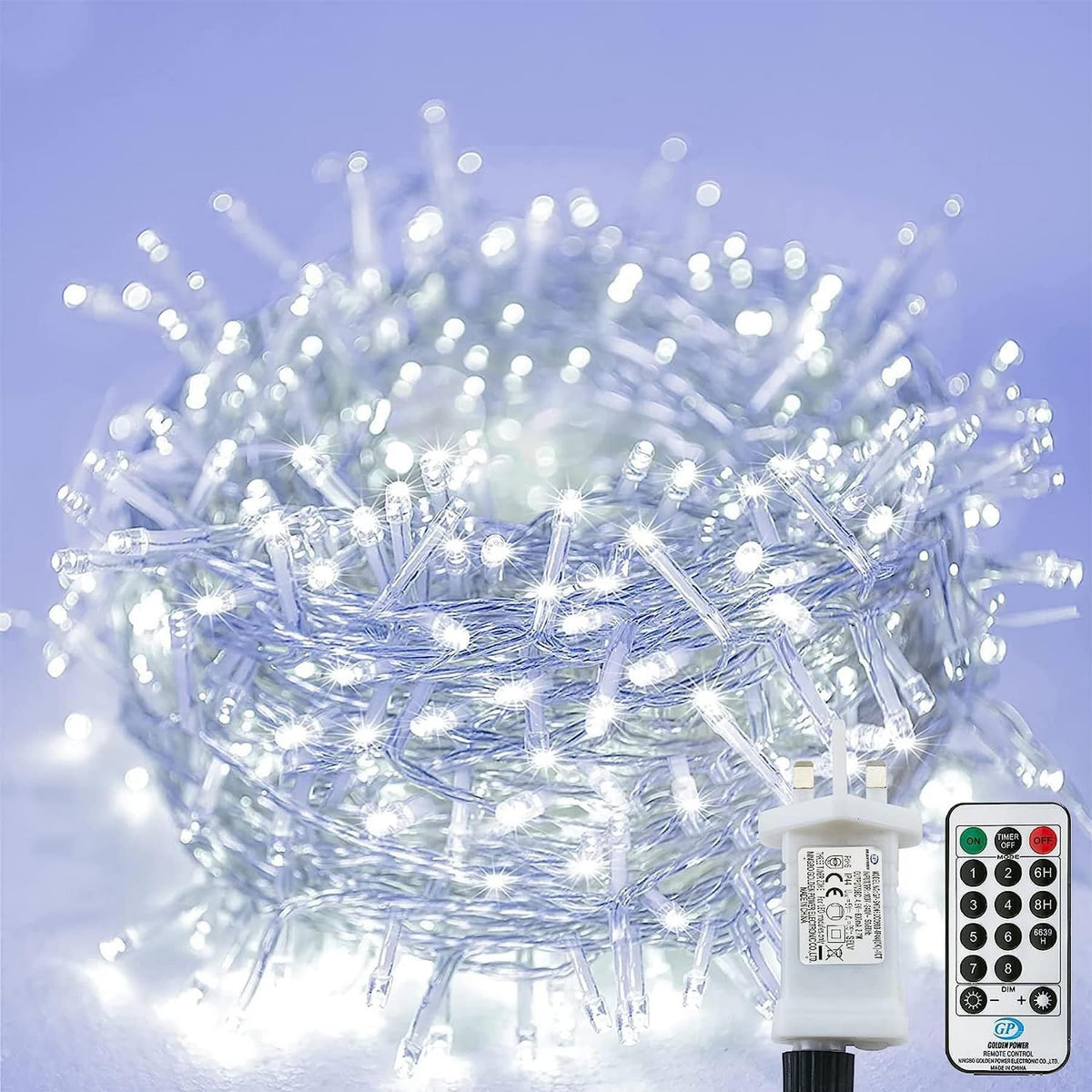 LITYBY Fairy Lights Plug in Waterproof,120LED String Lights Main Powered