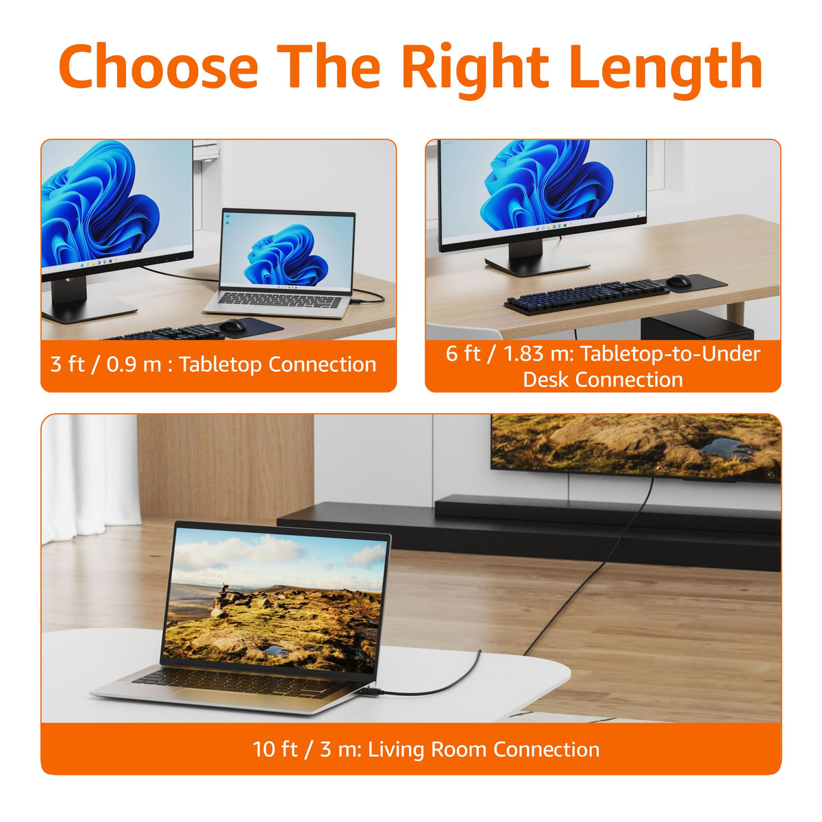 Amazon Basics DisplayPort to HDMI Display Cable, Uni-Directional, 4k@30Hz, 1920x1200, 1080p, Gold-Plated Computer Monitor Projector Plugs, 6 foot - Pack of 10, Black
