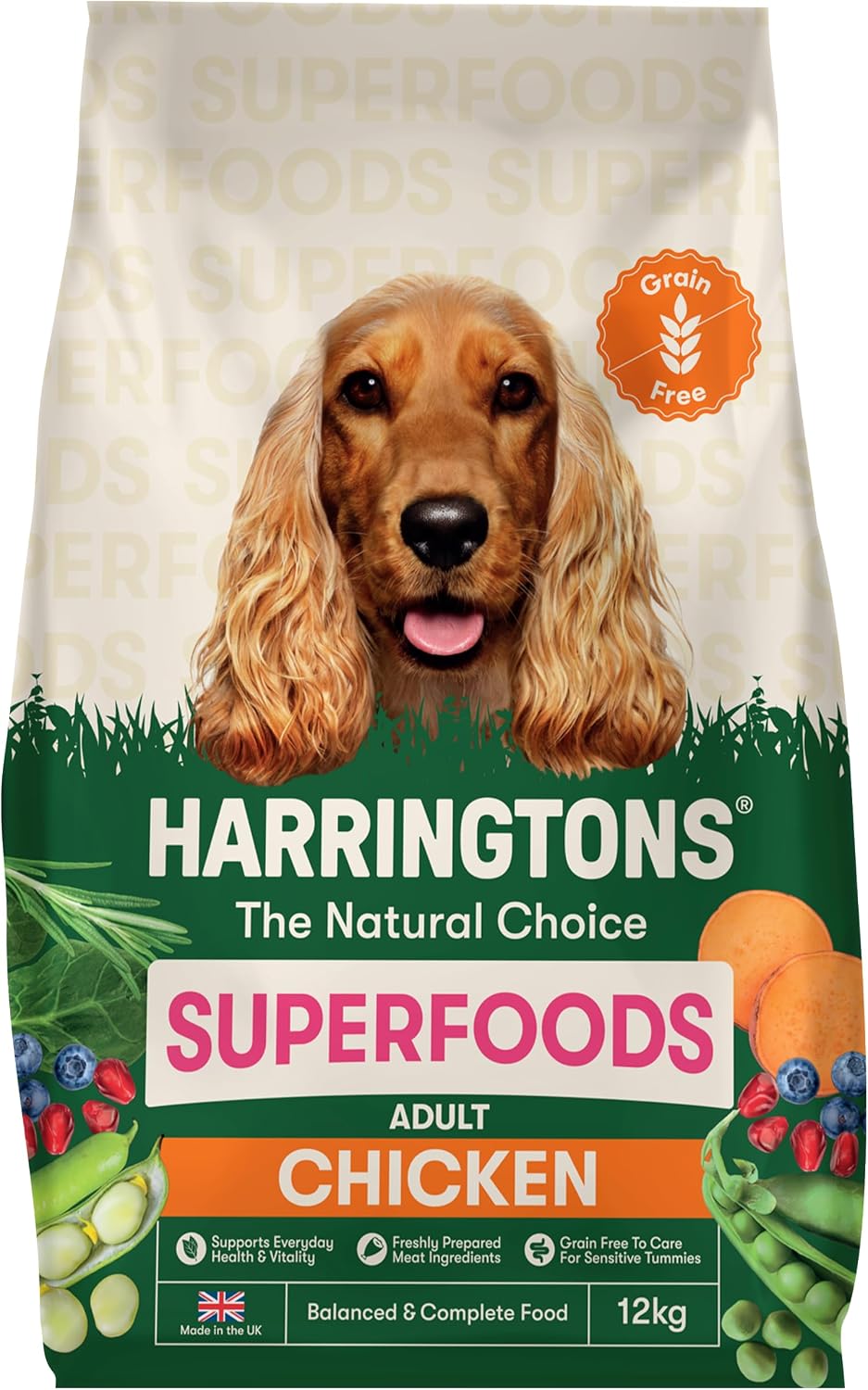 Harringtons Superfoods Dry Adult Dog Food Chicken & Veg 12kg