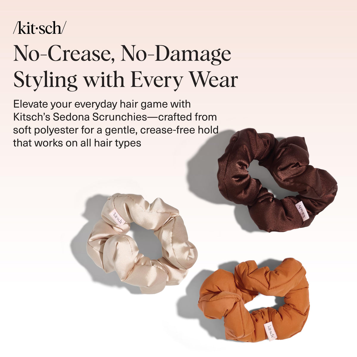 Kitsch Satin Scrunchies for Women 3pcs - Garden Bouquet