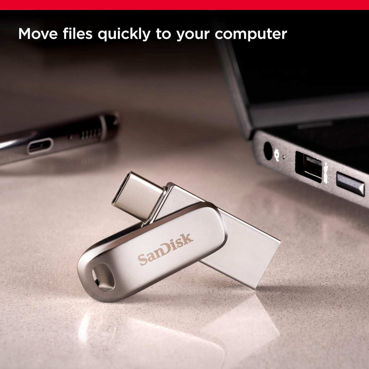 SANDISK Ultra Dual Drive Go 128GB, USB-C & USB-A, Up to 400MB/s Read Speeds