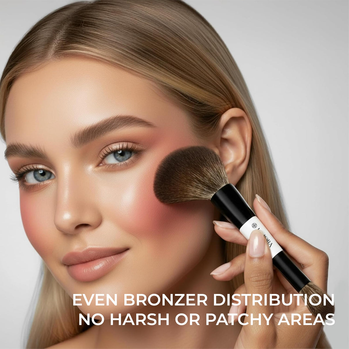 Make Up Brush Foundation Kabuki Flat Top, Perfect For Blending Liquid Cream
