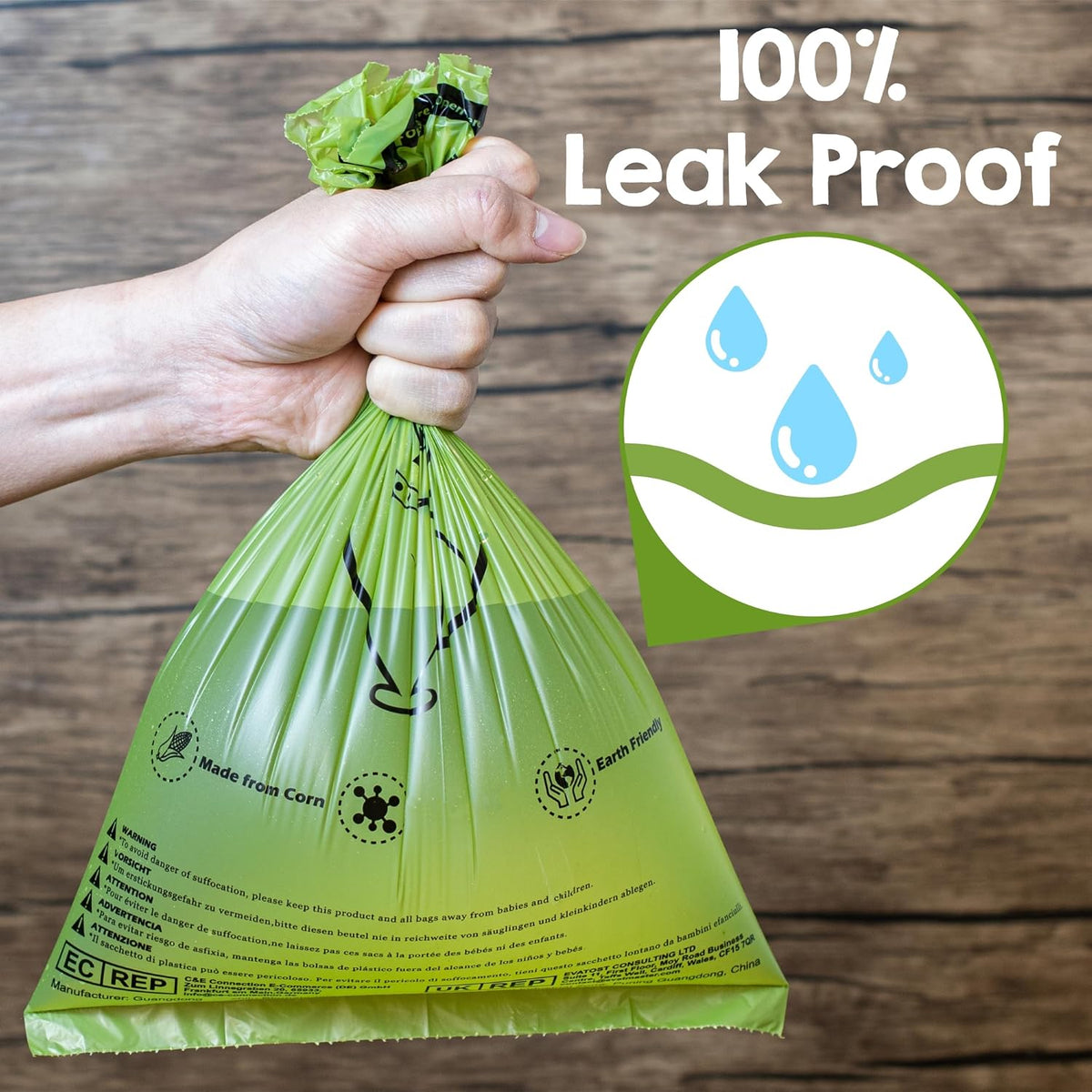 Dog Poo Bags, 360 Pet Poop Bags, Extra Thick and Strong 100% Leak-Proof Biodegradable Waste Bags