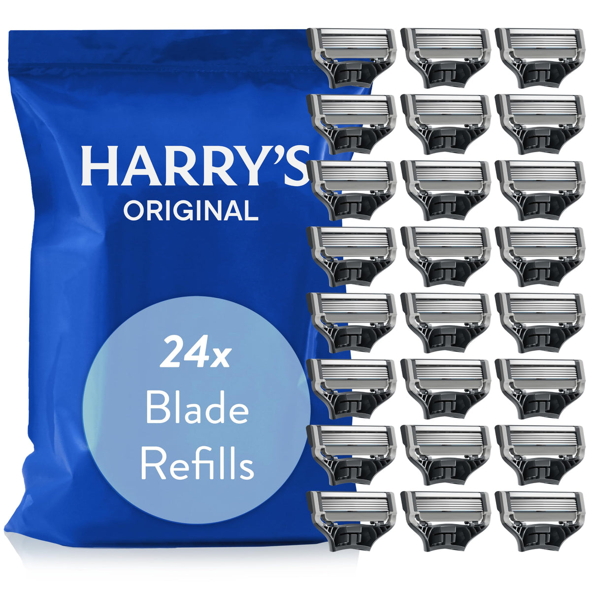 Harry’s Original Razor Blades for Men, 10 Razor Blade Refills, 5 Anti-Friction Shaving Blades with Precision Trimmer, Compatible with Harry’s Original Razors