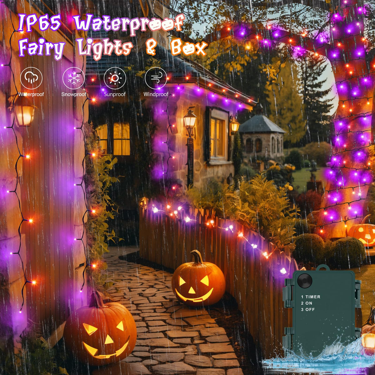Gcstnn Battery Fairy Lights, 3M/9.8Ft 30LED Battery Powered Fairy Lights Indoor Outdoor with 6h Timer Waterproof String Lights On Green Cable,for Bedroom Christmas Tree Decorations,Garden-Cool White