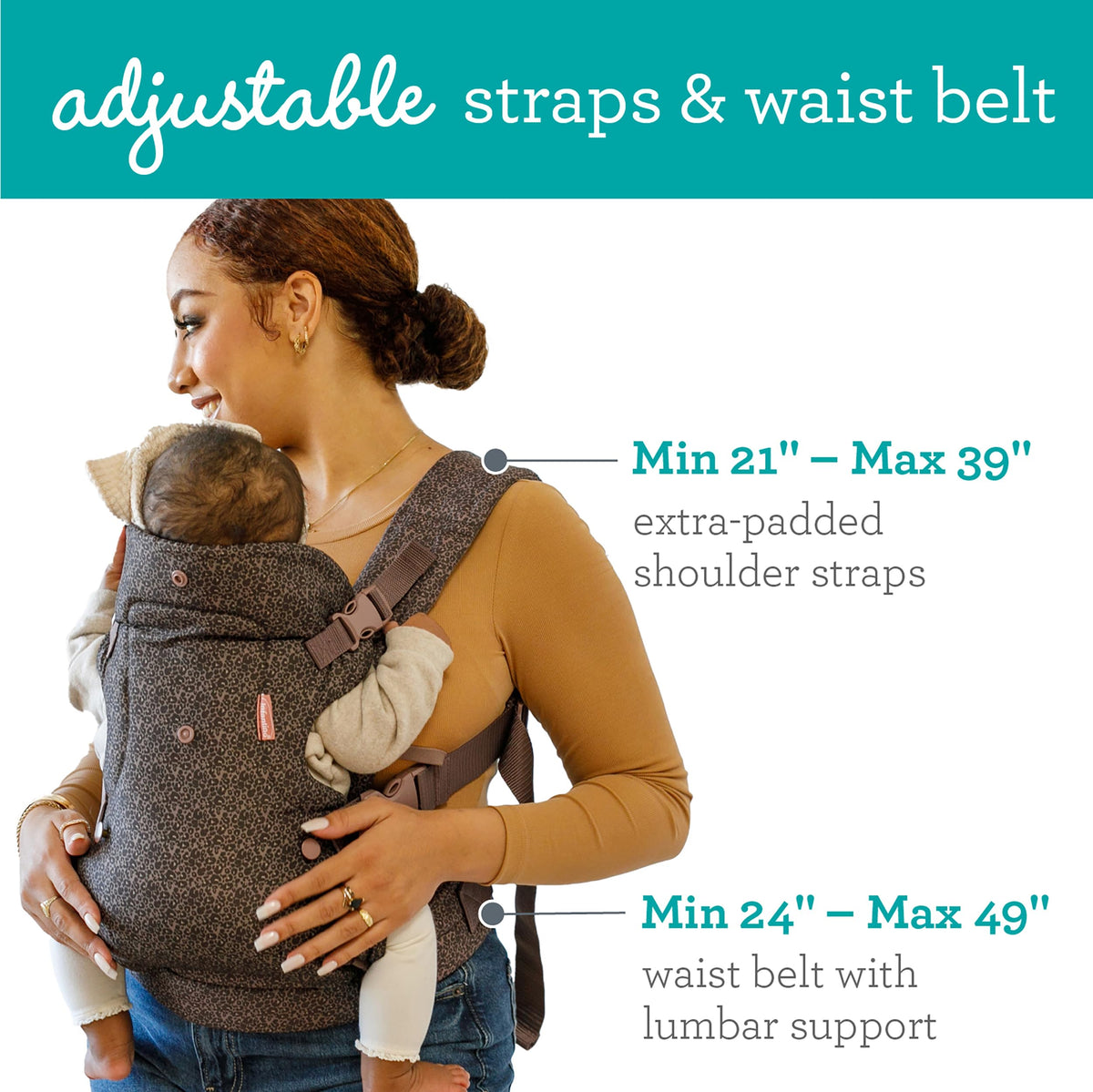 Infantino Flip Advanced 4-in-1 Baby Carrier - Ergonomic, Convertible, Face-in and Face-Out Front and Back Baby Carrier for Newborn to Toddler 3,6-14,5kg, Grey