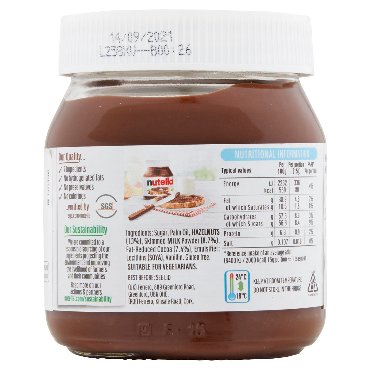 Nutella Hazelnut Chocolate Spread, 200g