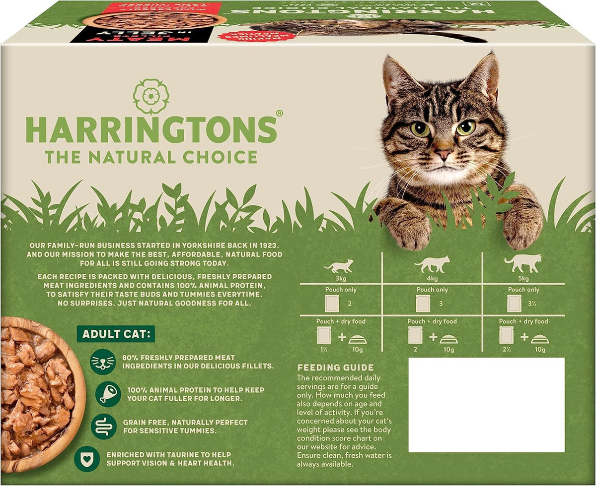 Harringtons Complete Wet Adult Cat Food Pouch Mixed in Jelly Pack 40x85g