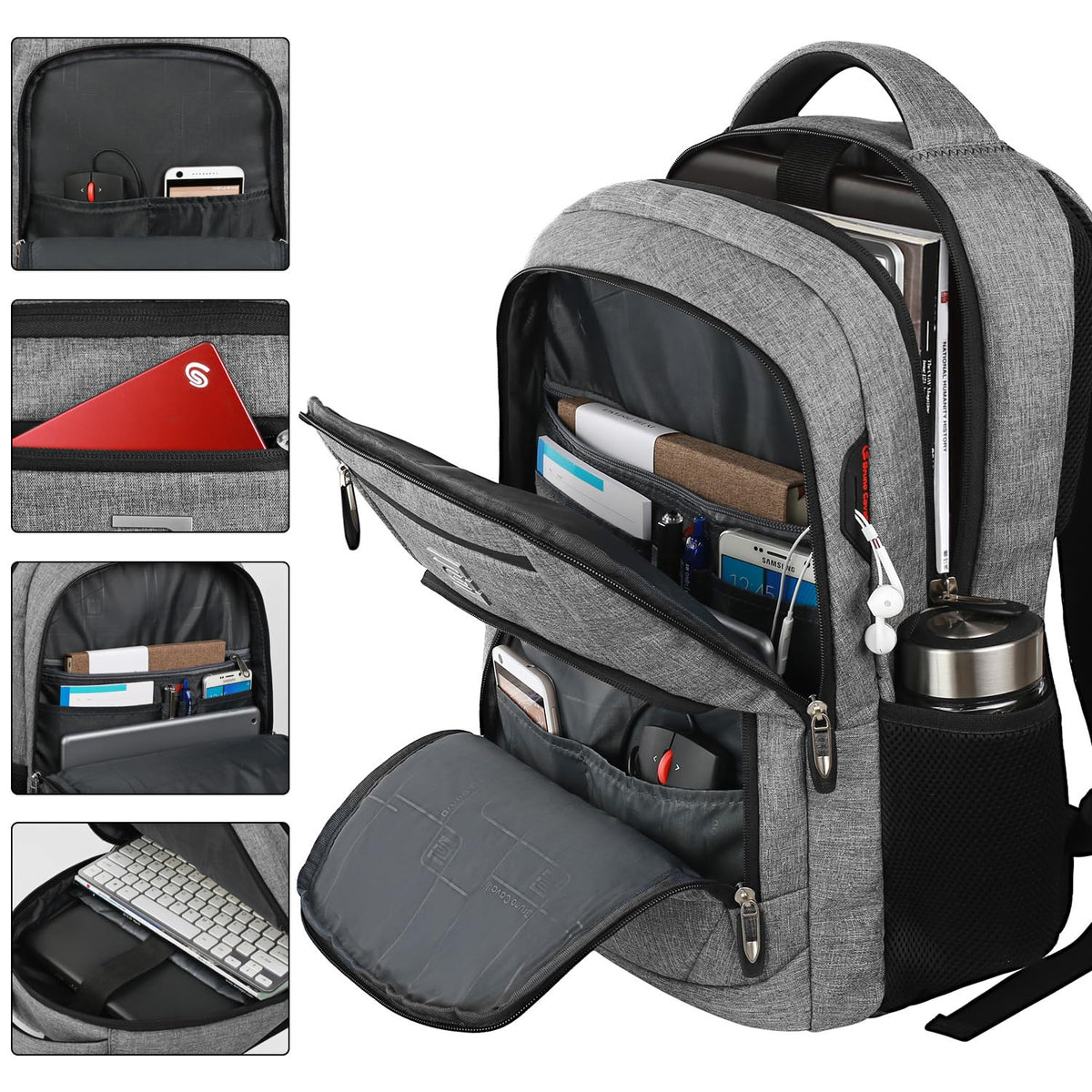 KASIBON Laptop Backpack for Men, Anti-Theft Travel Backpack Business