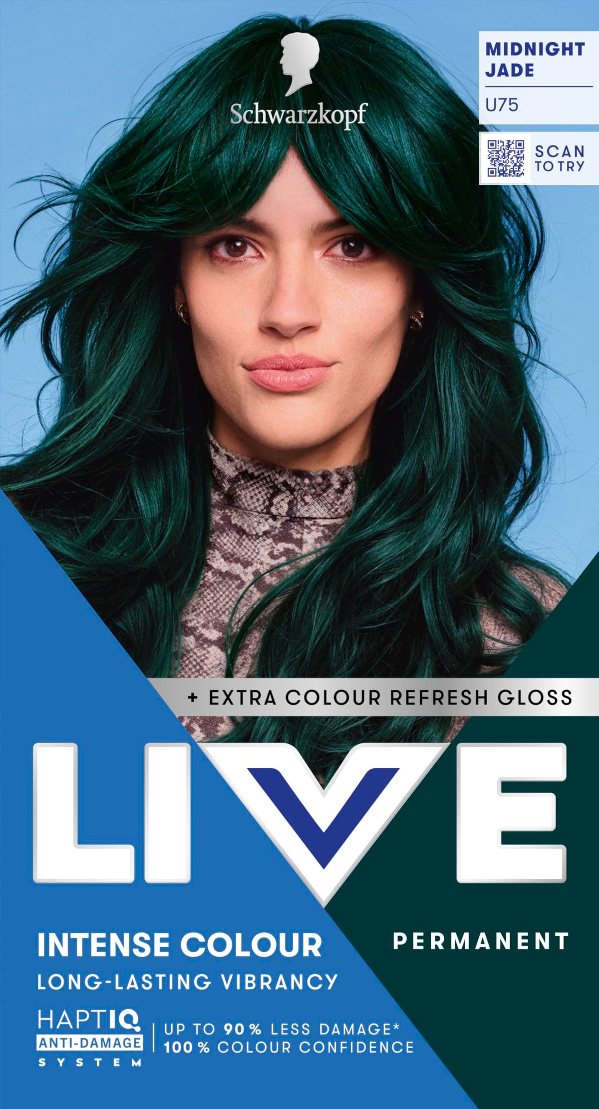 Schwarzkopf LIVE Intense Colour Hair Dye, 099 Deep Black