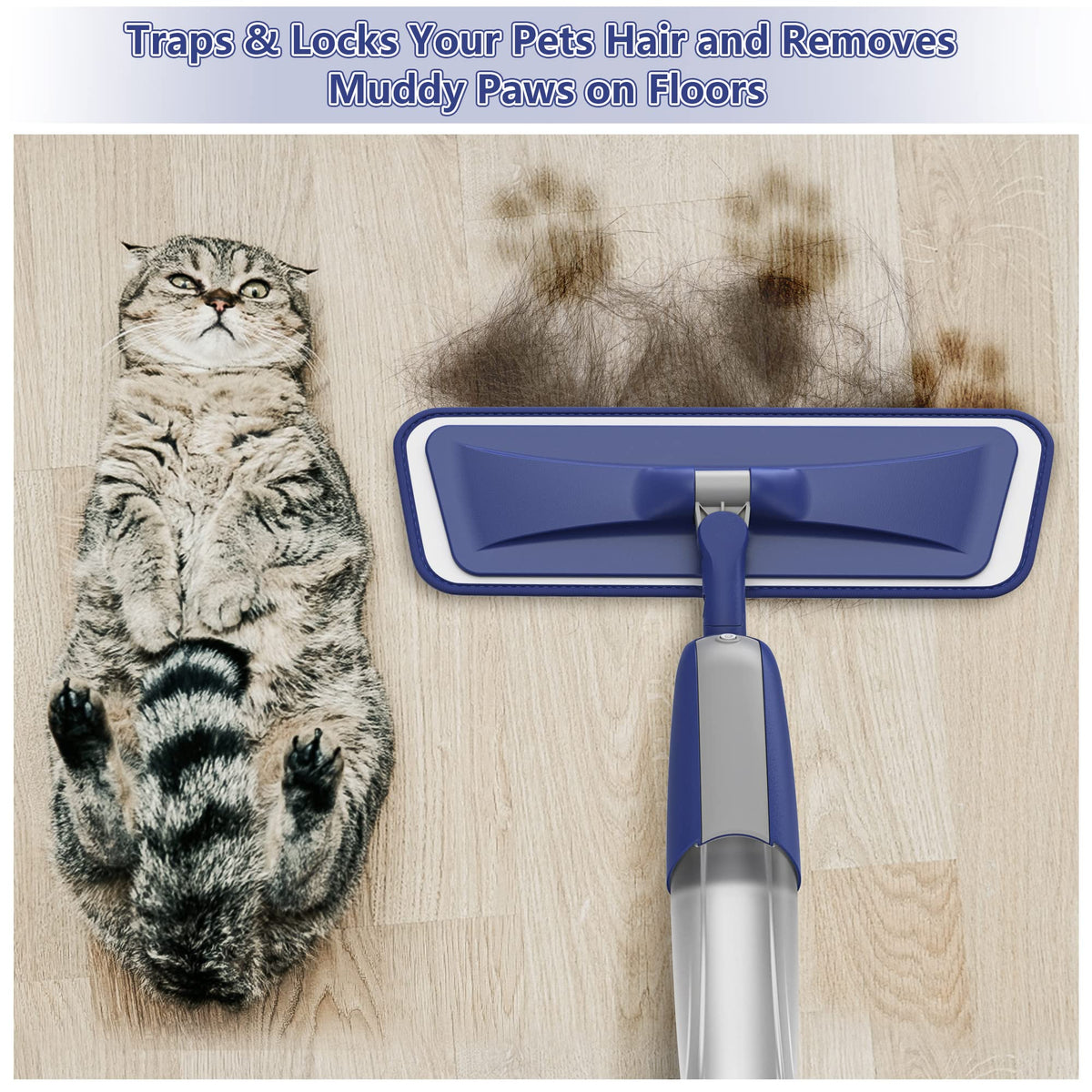 Spray Mops For Cleaning Floors - Microfiber Floor Mop with 3 Washable Pads