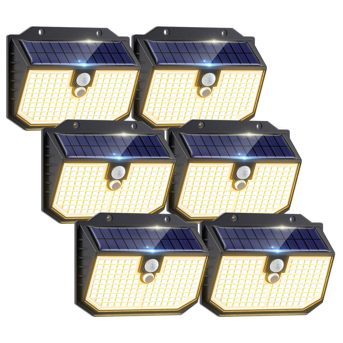 nipify Solar Lights,Upgraded 3000K Warm Solar Garden Lights,3 Modes Motion Sensor and IP65 Waterproof Solar Lights Outdoor Garden for Outside Shed Driveway Backyard Garage Walkway Wall Fences
