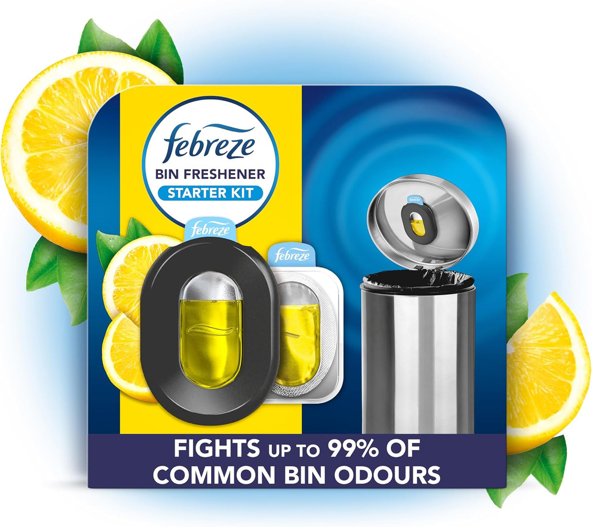 Febreze Bin Freshener Starter Kit Citrus 1 Holder + 2 Refills 2x4.88ML