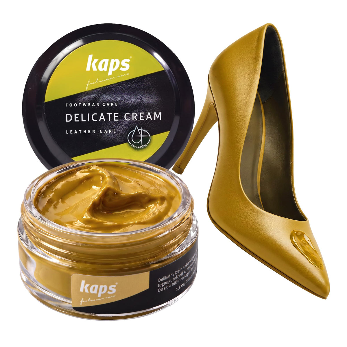 Leather Shoe Cream Polish & Conditioner, Kaps 50ml
