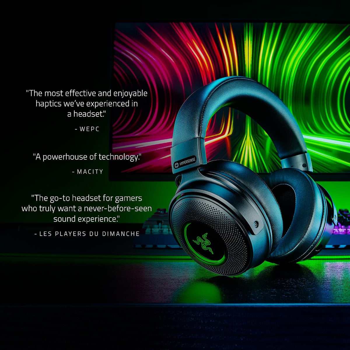 Razer Kraken V3 X USB - Wired USB Gaming Headset (ultra-lightweight at 285g, TriForce 40mm drivers, HyperClear Cardioid Microphone, 7.1 surround sound, Chroma RGB) Black