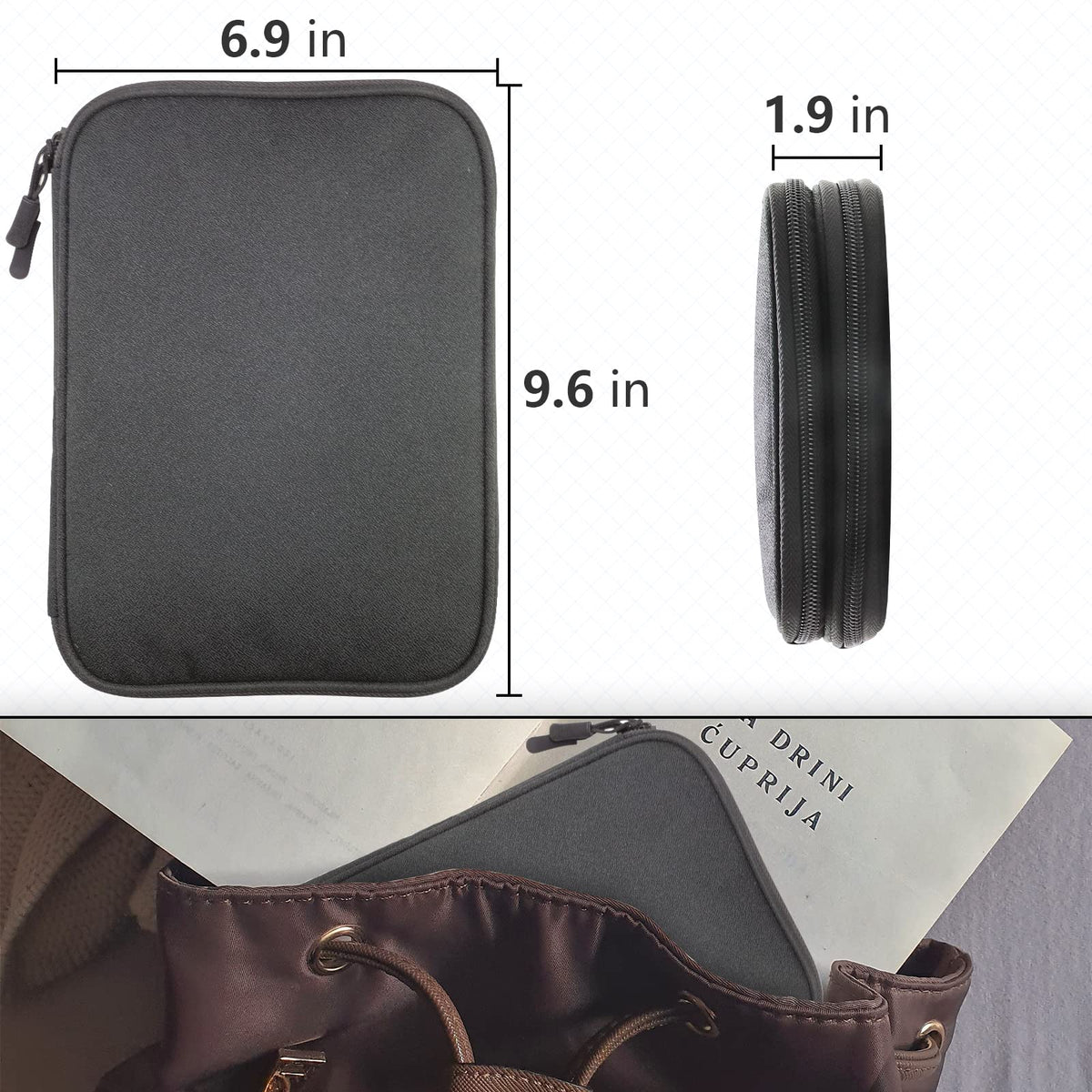 Teskyer Travel Cable Organiser Bag, Travel Essential, Dark Green