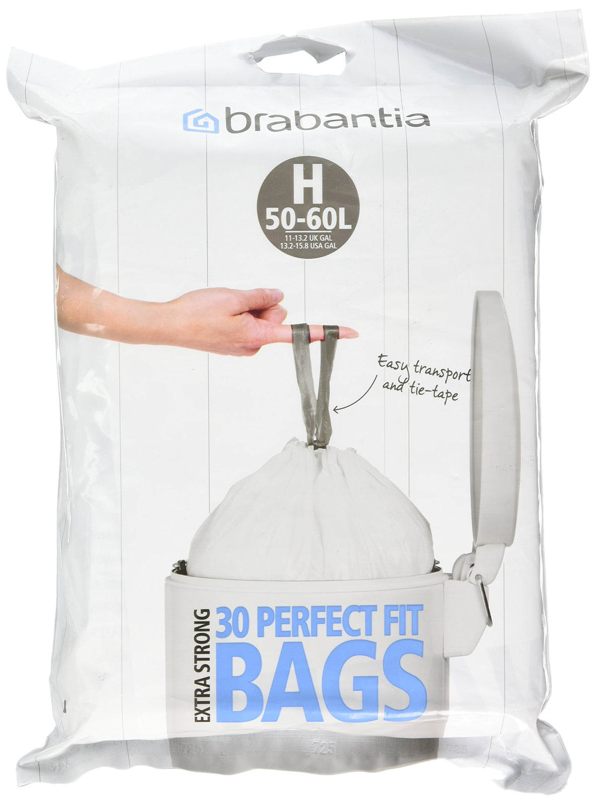 Brabantia Heavy Duty Perfect Fit Bin Liners (5 Packs of 20) 10-12 Litre