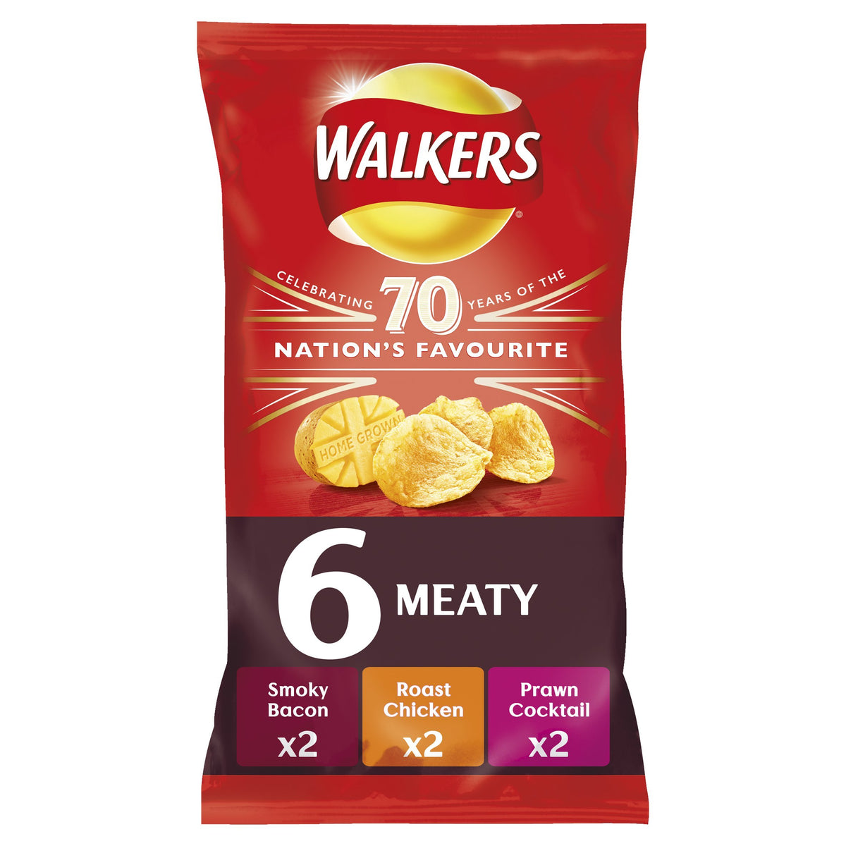 Walkers Baked Snacks Sea Salt 6 x 22g