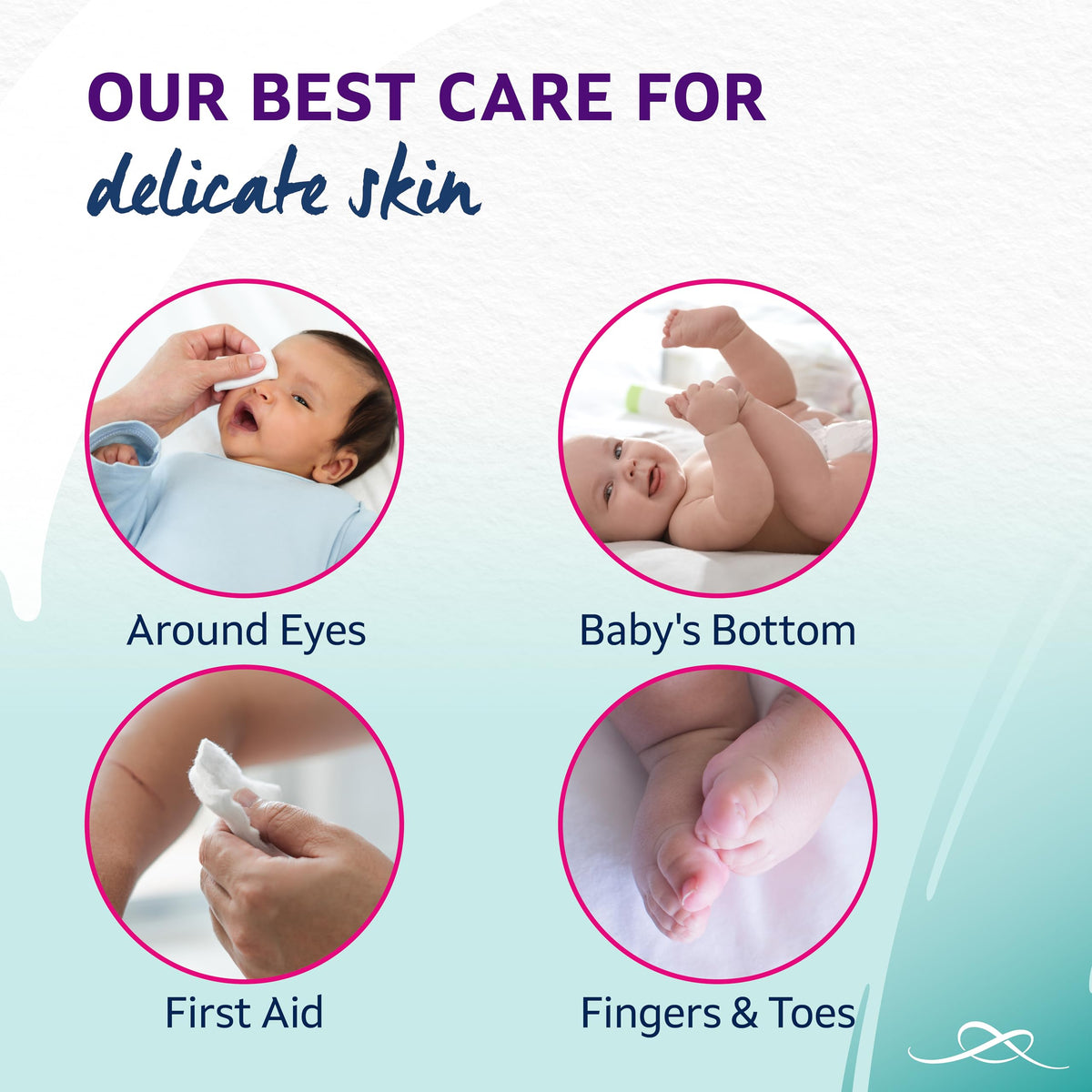 Lil-Lets Baby Cotton Wool Oval Pads, Certified Organic, 100% Pure Cotton Wool, Soft and Absorbent, Gentle on Baby's Delicate Skin, Dermatologically Tested, Ideal for Newborns, Pack of 50 Oval Pads