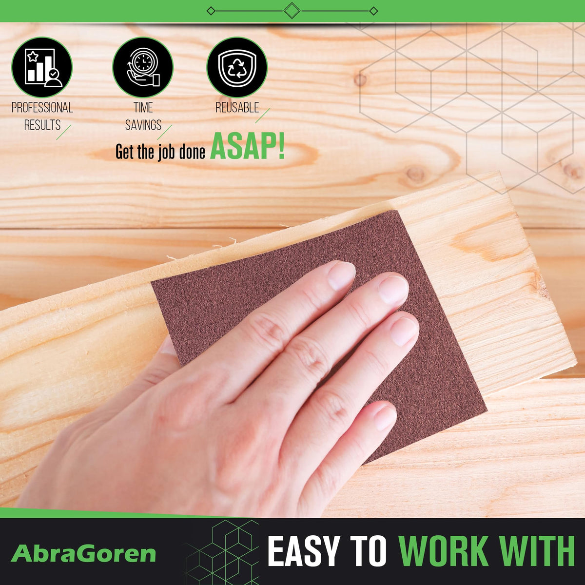 Pack of 10 Sand Paper Sheets - Mixed Grits, 3x Fine, 4x Medium, 3x Coarse - Assorted Sandpaper for Wood and Walls (Premium)