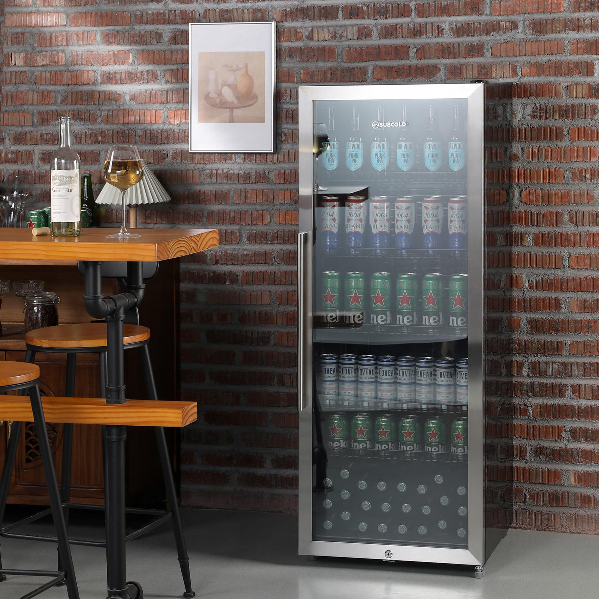 Subcold Maxi250 Tall Drinks Fridge | 4-18°C | Glass Door | Auto Defrost