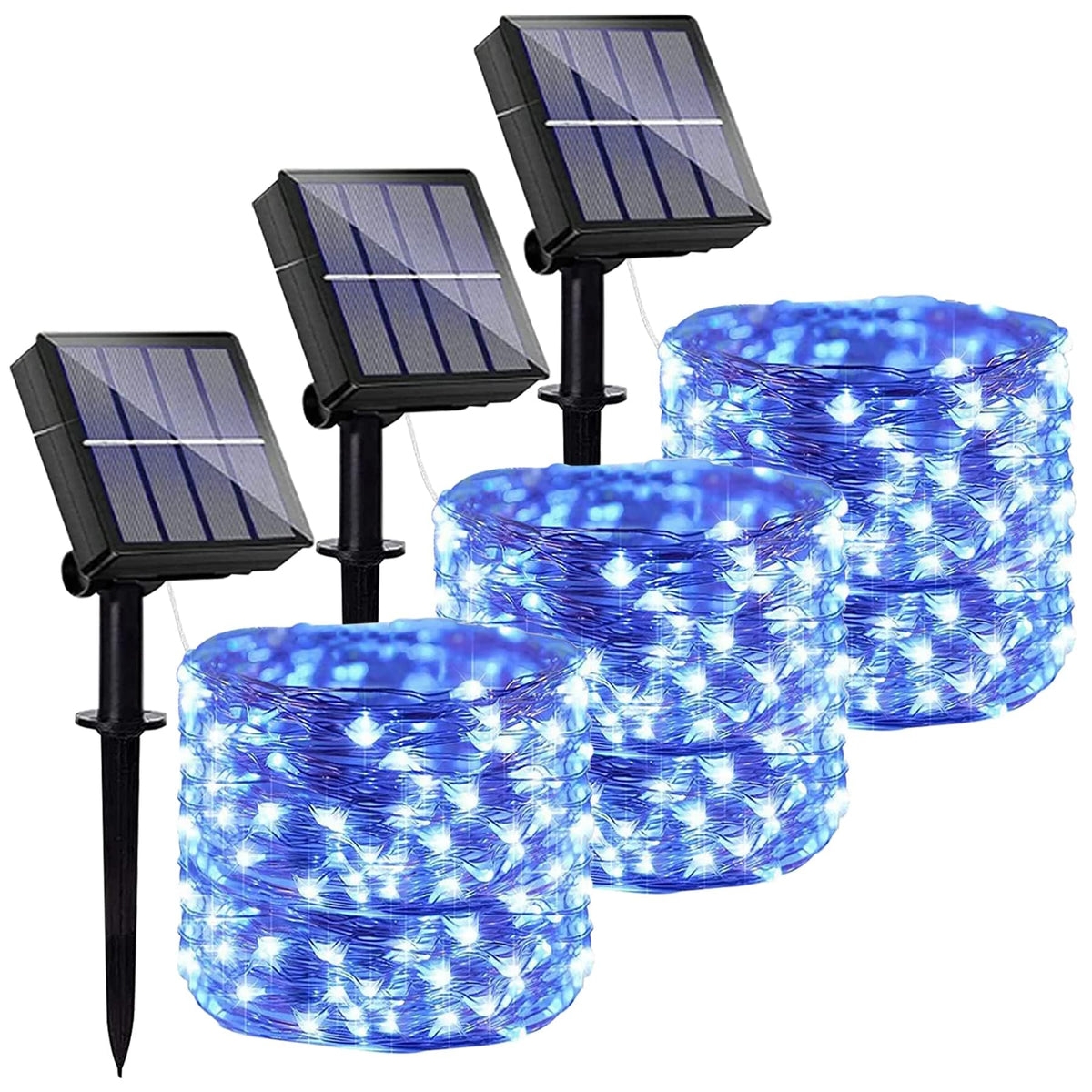 Lezonic 2Pack Solar String Lights Waterproof,12M/40Ft 120LED Garden Lights