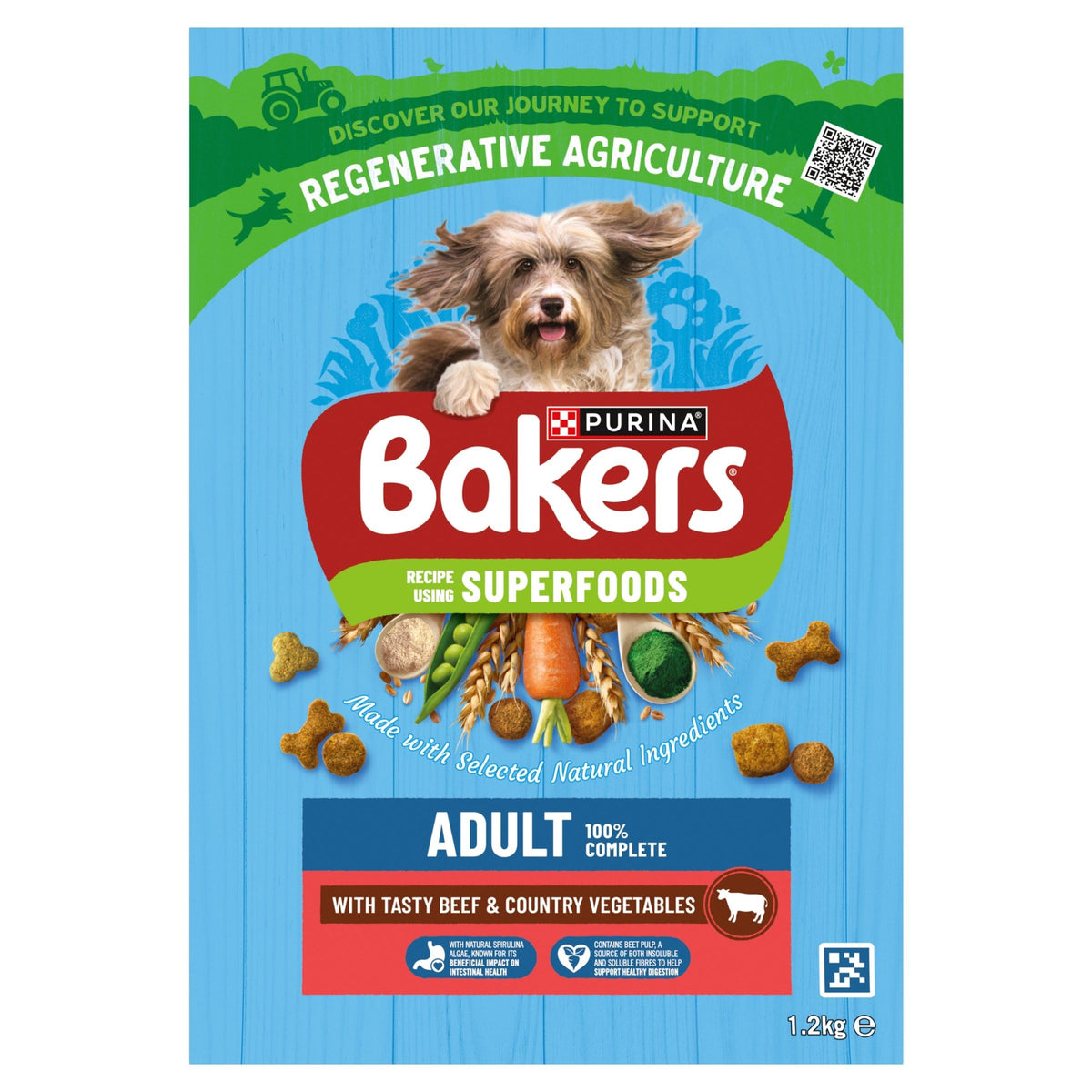 BAKERS Superfoods Small Dog Adult Dry Dog Food Chicken 1.1kg (Pack of 5)