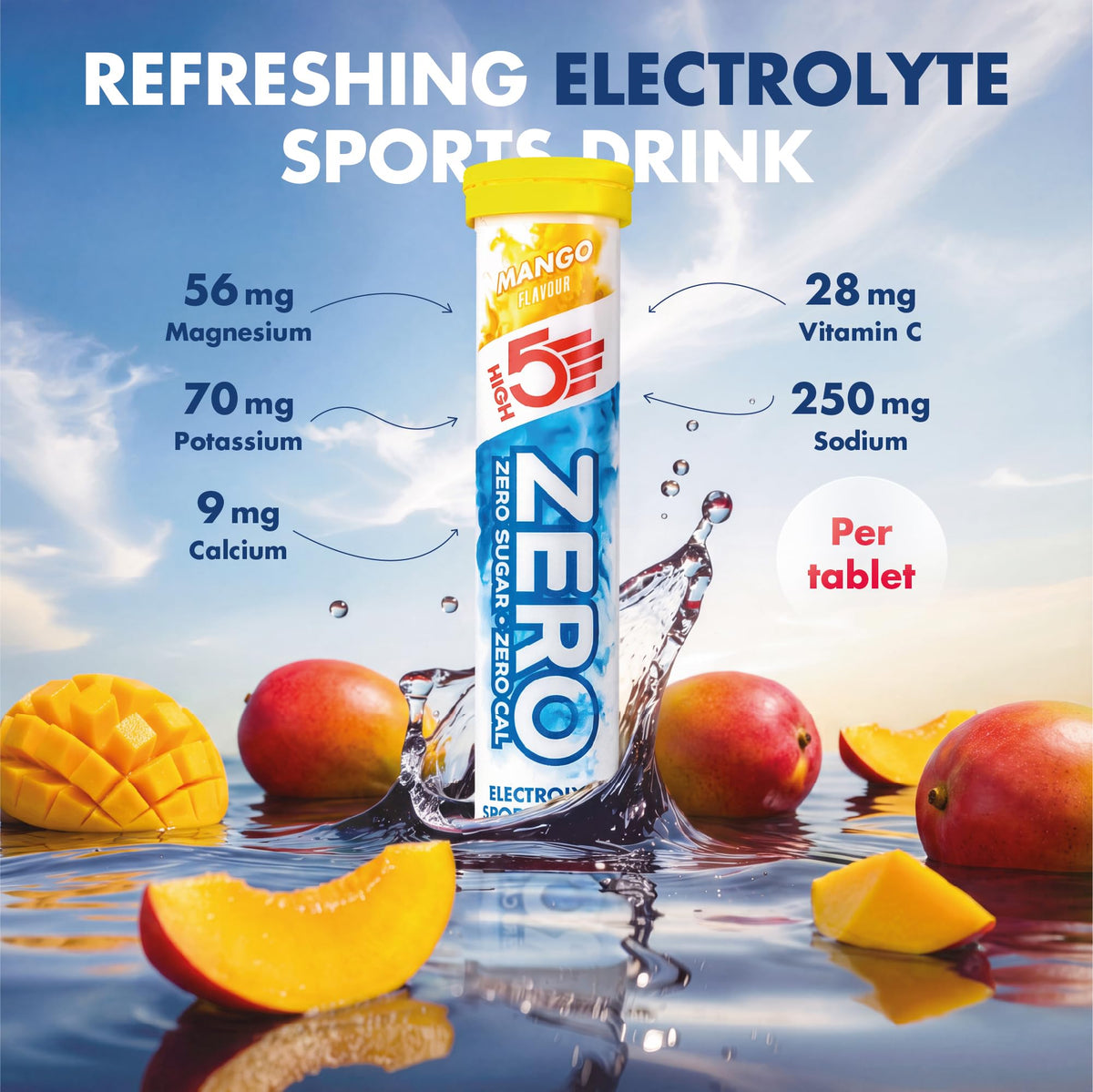 HIGH5 Zero Electrolyte Tablets for Hydration, Berry, 20 Tablets
