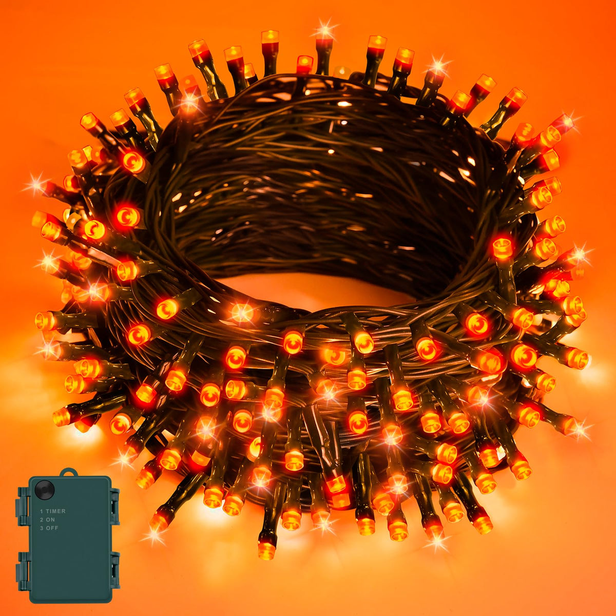 Gcstnn Battery Fairy Lights, 3M/9.8Ft 30LED Battery Powered Fairy Lights Indoor Outdoor with 6h Timer Waterproof String Lights On Green Cable,for Bedroom Christmas Tree Decorations,Garden-Cool White