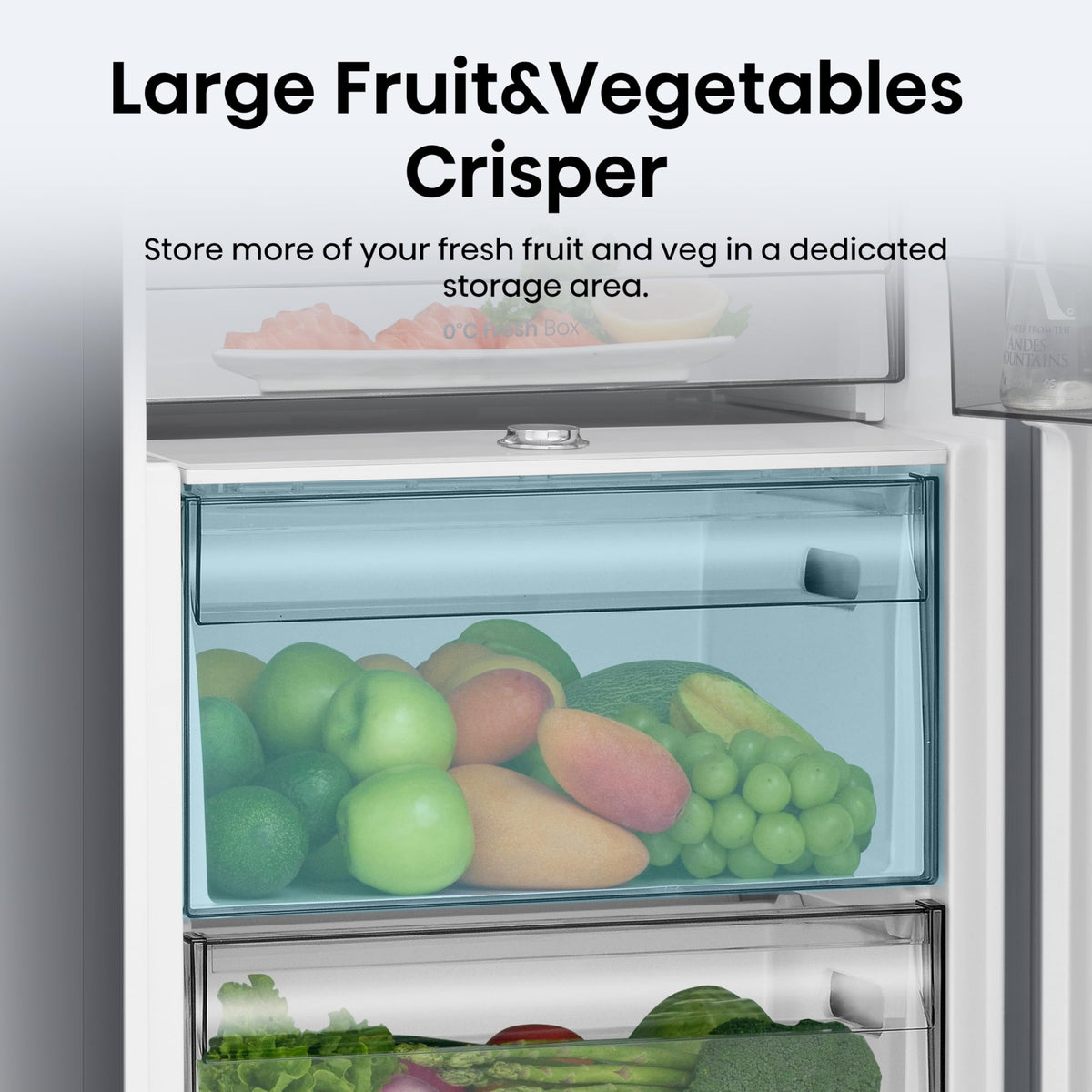 Hisense FV298N4ACE Tall Freestanding Freezer 240 Litre Capacity Total No Frost with LED Display 59D x 59.5W x 172H cm - Stainless Steel, Silver