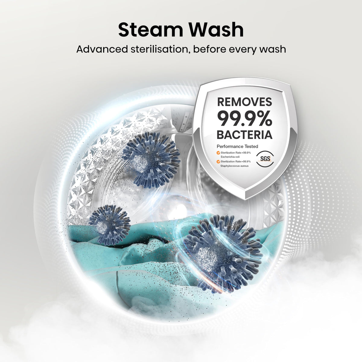 Hisense 3S Series WD3S8043BB3 Wifi Connected 8Kg and 5Kg Washer Dryer with 1400 rpm - Black - A-D Rated