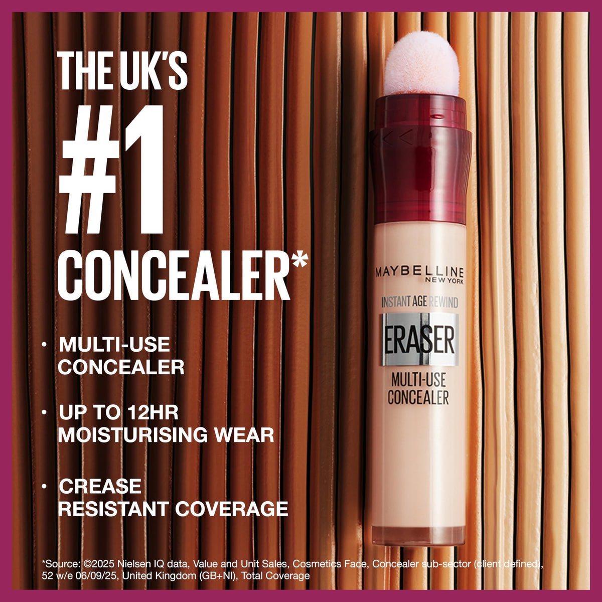 Maybelline Instant Anti Age Eraser Eye Concealer, Dark Circles and Blemish Concealer, Ultra Blendable Formula, 149 Deep Bronze