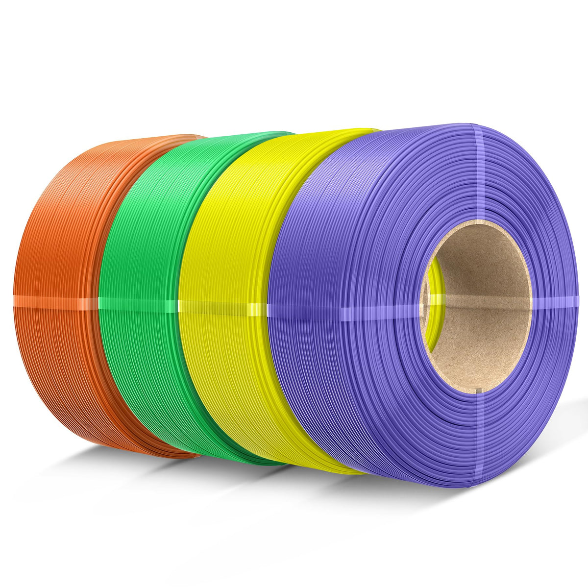 SUNLU 3D Printer Filament PETG Filament Refill 1.75mm,Suitable for SUNLU Third-Generation Reusable spools,Dimensional Accuracy +/- 0.02 mm,1kg per Spool, Pack of 4,4 Black