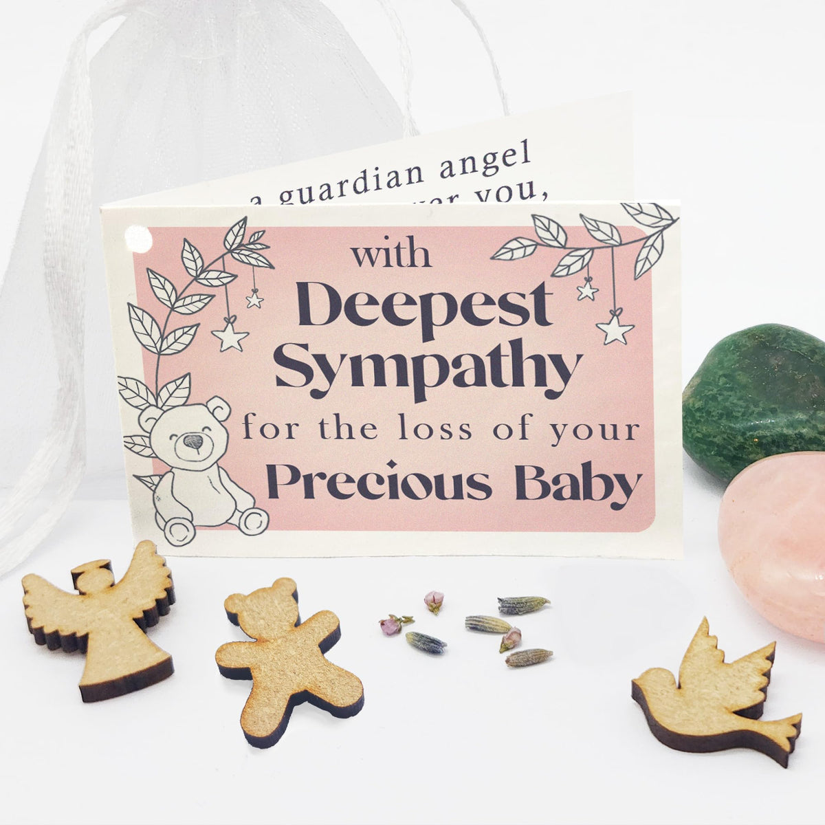Loss of Nan - Deepest Sympathy gemstone gift bag with mini card