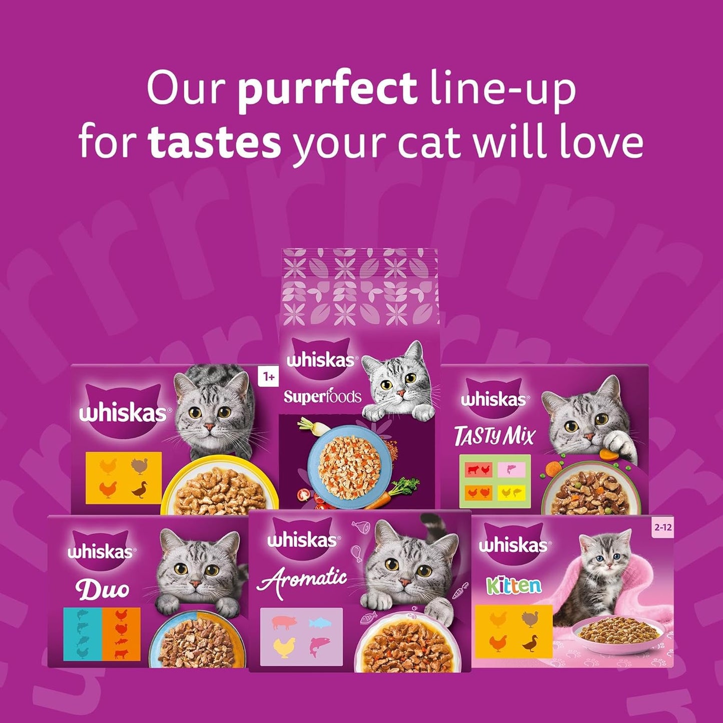 WHISKAS Adult Wet Cat Food in Jelly 40x85g Poultry Feasts