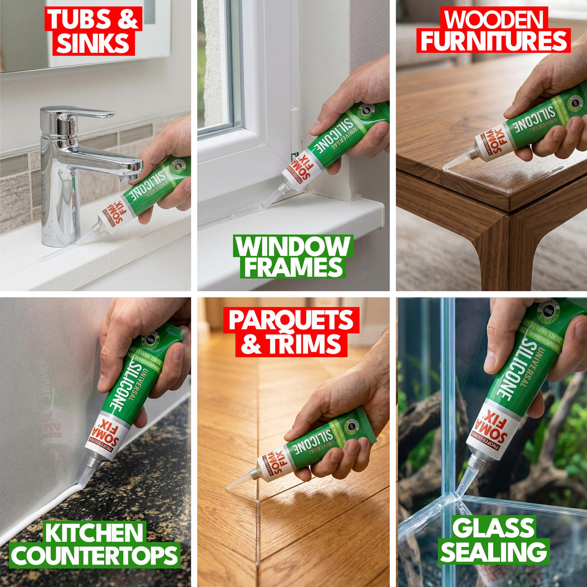 Black Silicone Sealant (No Gun Required) Flexible & Waterproof Sealant