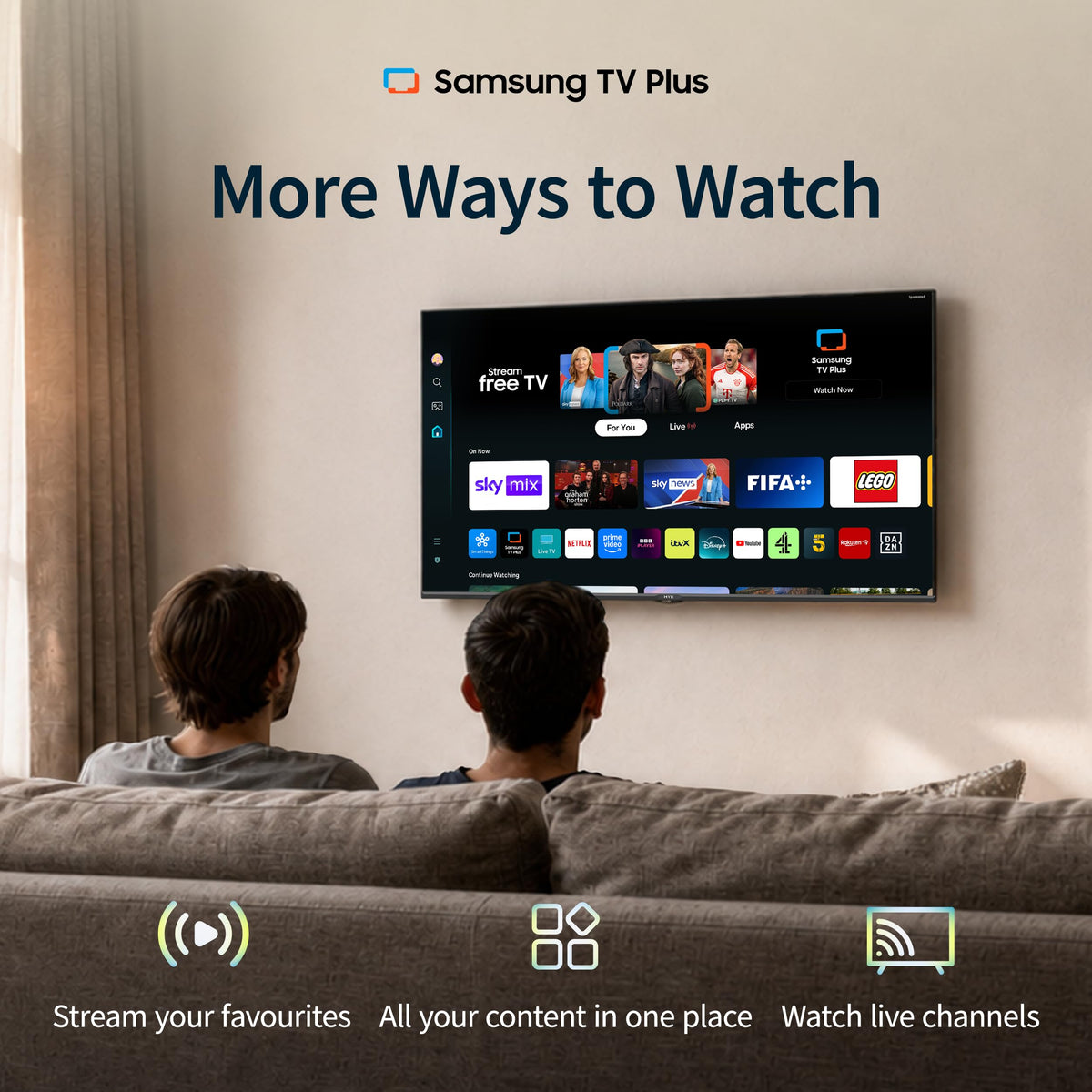 HYE 50" LED Smart TV - 4K Ultra HD, Samsung Tizen OS & Gaming Hub, Black