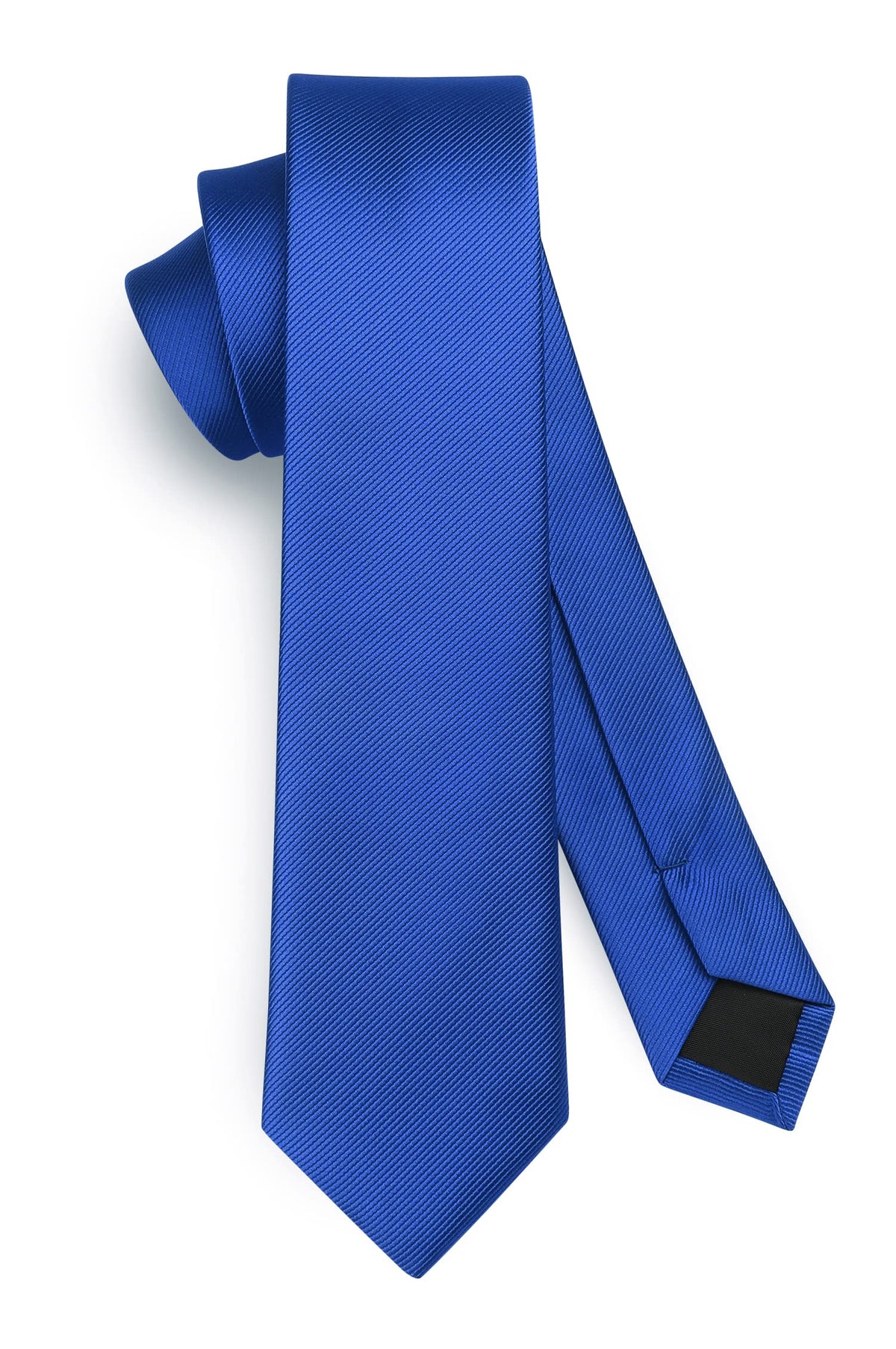 HISDERN Skinny Tie Solid Color 6cm Slim Ties for Men Wedding Classic Formal Business Necktie