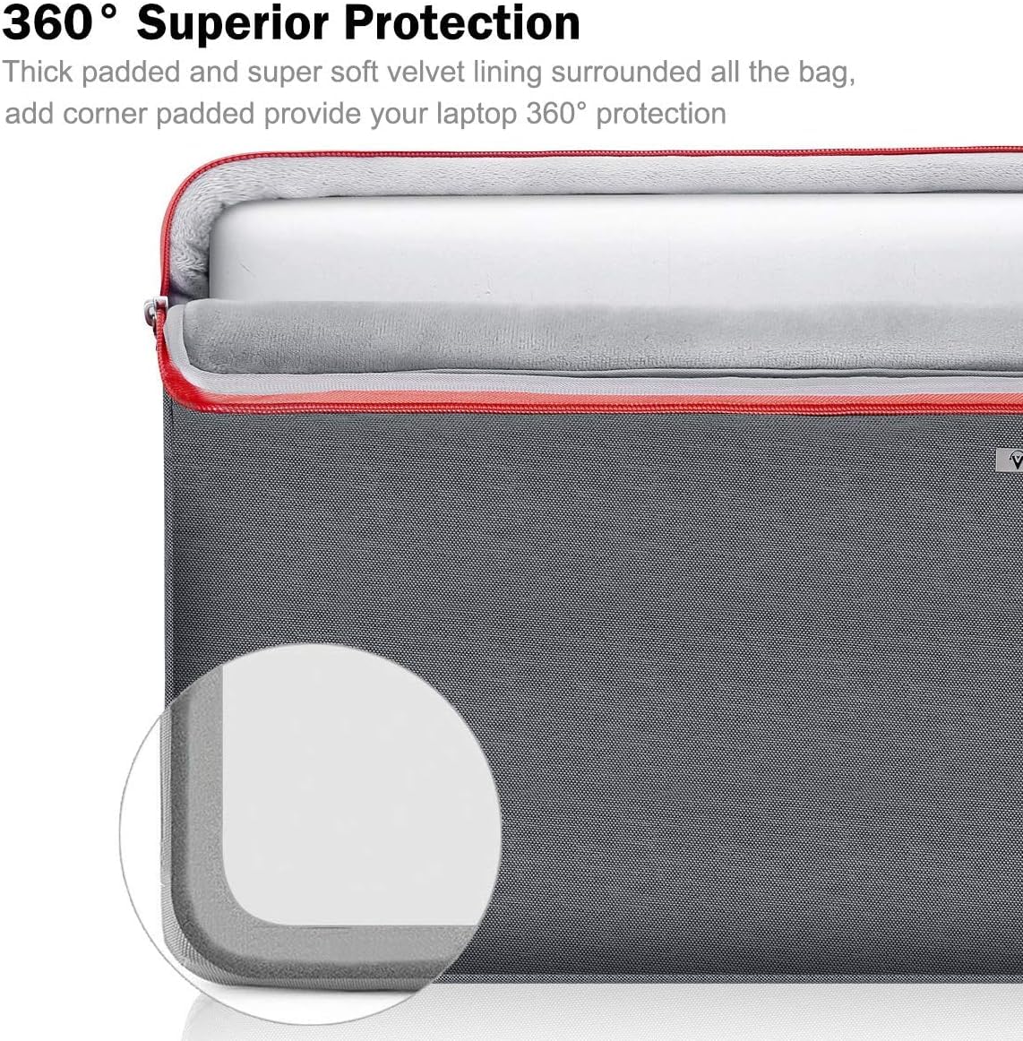 Voova 360° Protective Laptop Sleeve Case 11 11.6 12 inch, Waterproof Computer Cover Bag Compatible with Surface Pro 7 8/Laptop Go 2 3, MacBook Air 11, Chromebook, 12.5" Asus Acer Hp Tablet,Pink