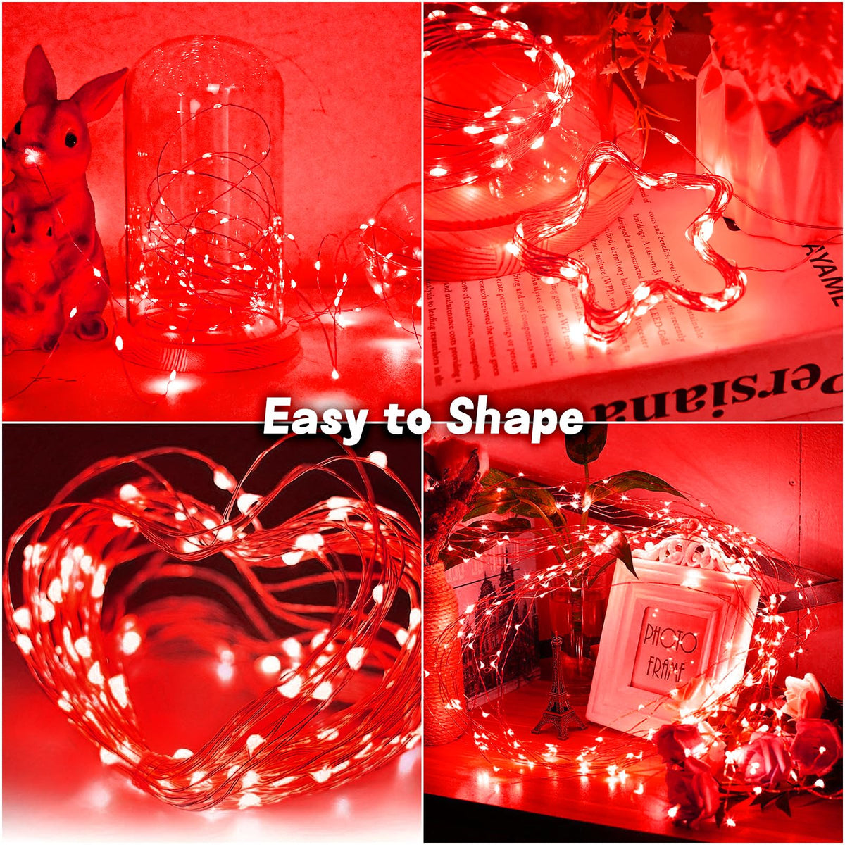 Gcstnn Garden Solar Lights Outdoor, 5M 50 LED Solar Fairy Lights, Copper Wire 8 Modes Waterproof String Lights for Yard, Christmas Tree, Bedroom, Gate, Indoor/Outside Decorations(Orange)