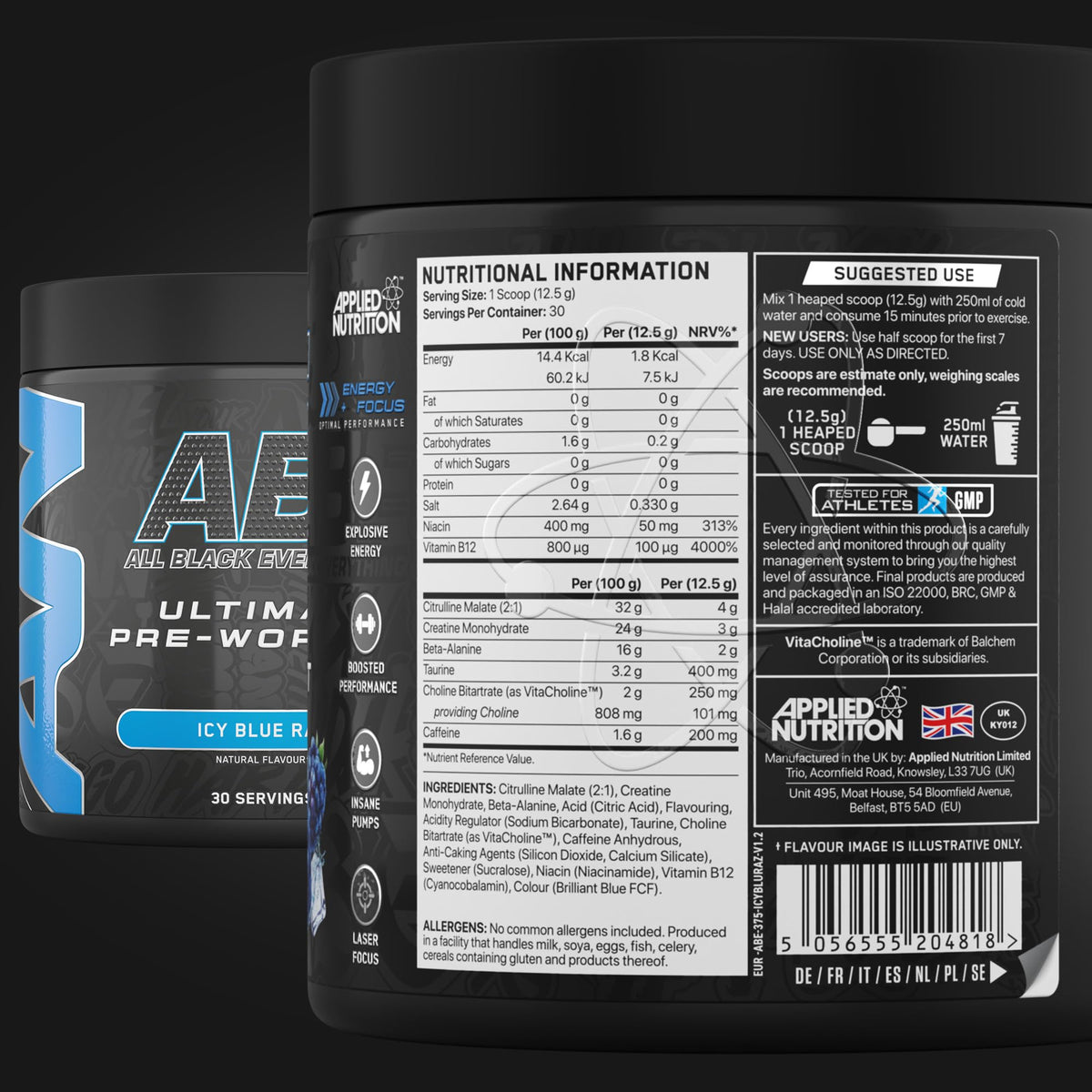Applied Nutrition ABE Pre Workout Powder Tropical 375g